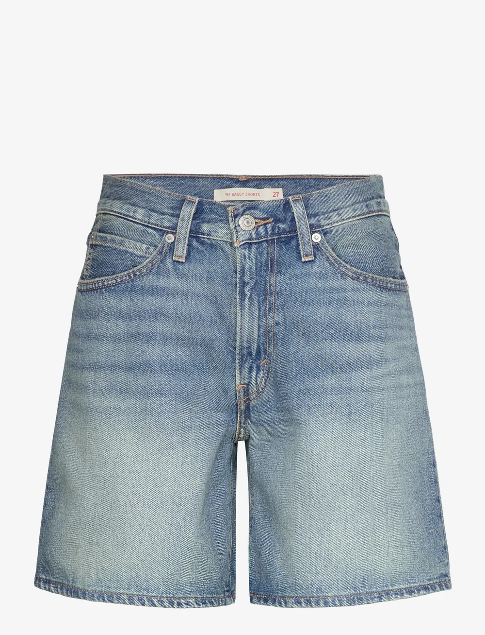 Levi's® - 94 BAGGY SHORT ROLL IT UP CLEA - lühikesed teksapüksid - light indigo - worn in - 0