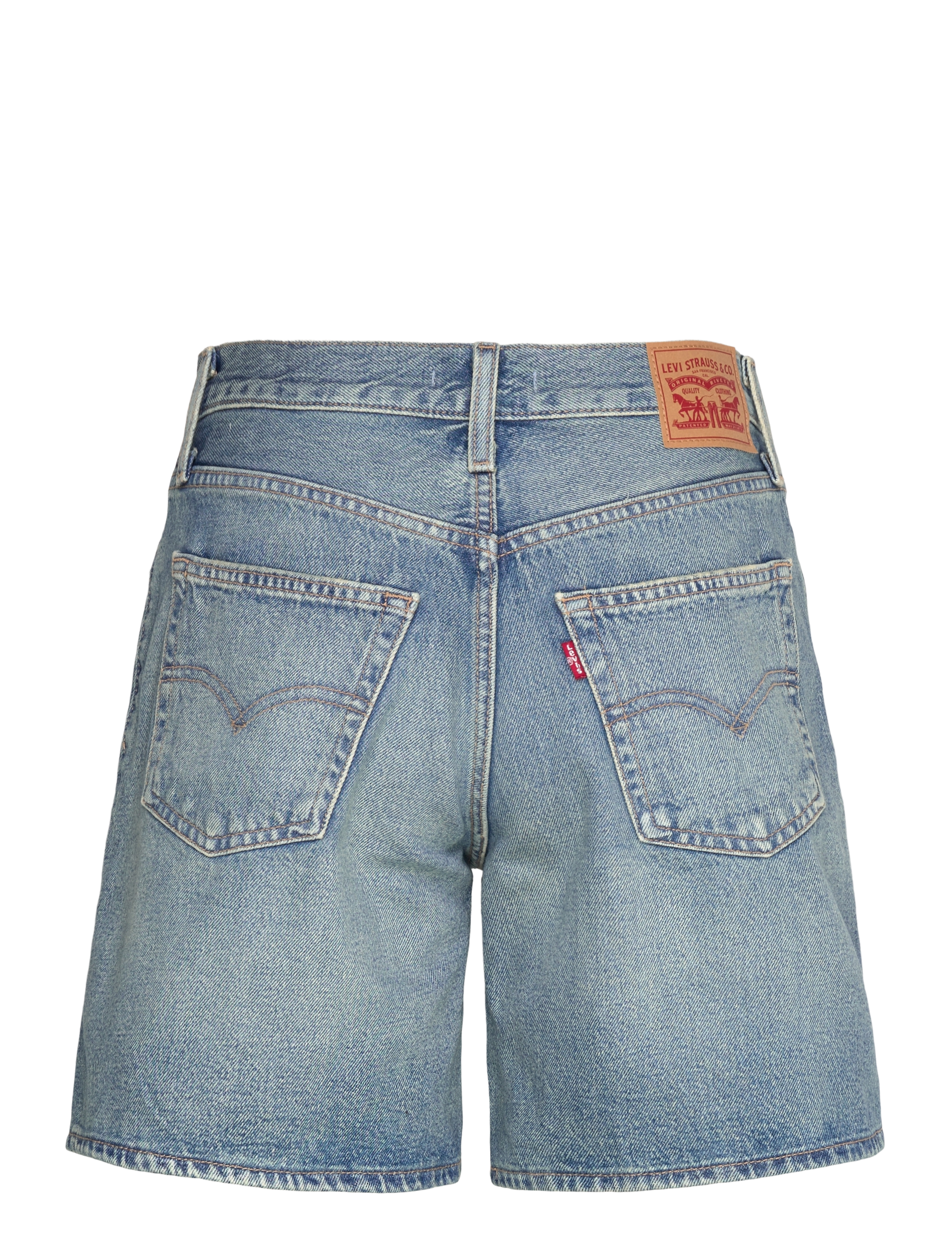 Levi's® - 94 BAGGY SHORT ROLL IT UP CLEA - light indigo - worn in - 1