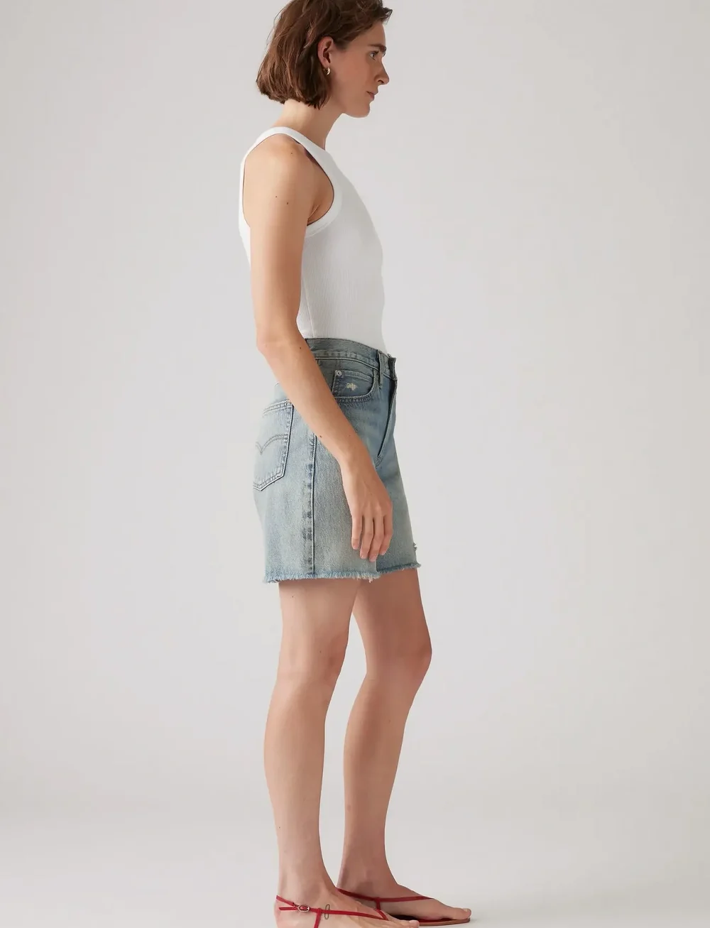 Levi's® - 94 BAGGY SHORT ROLL IT UP CLEA - lühikesed teksapüksid - light indigo - worn in - 2
