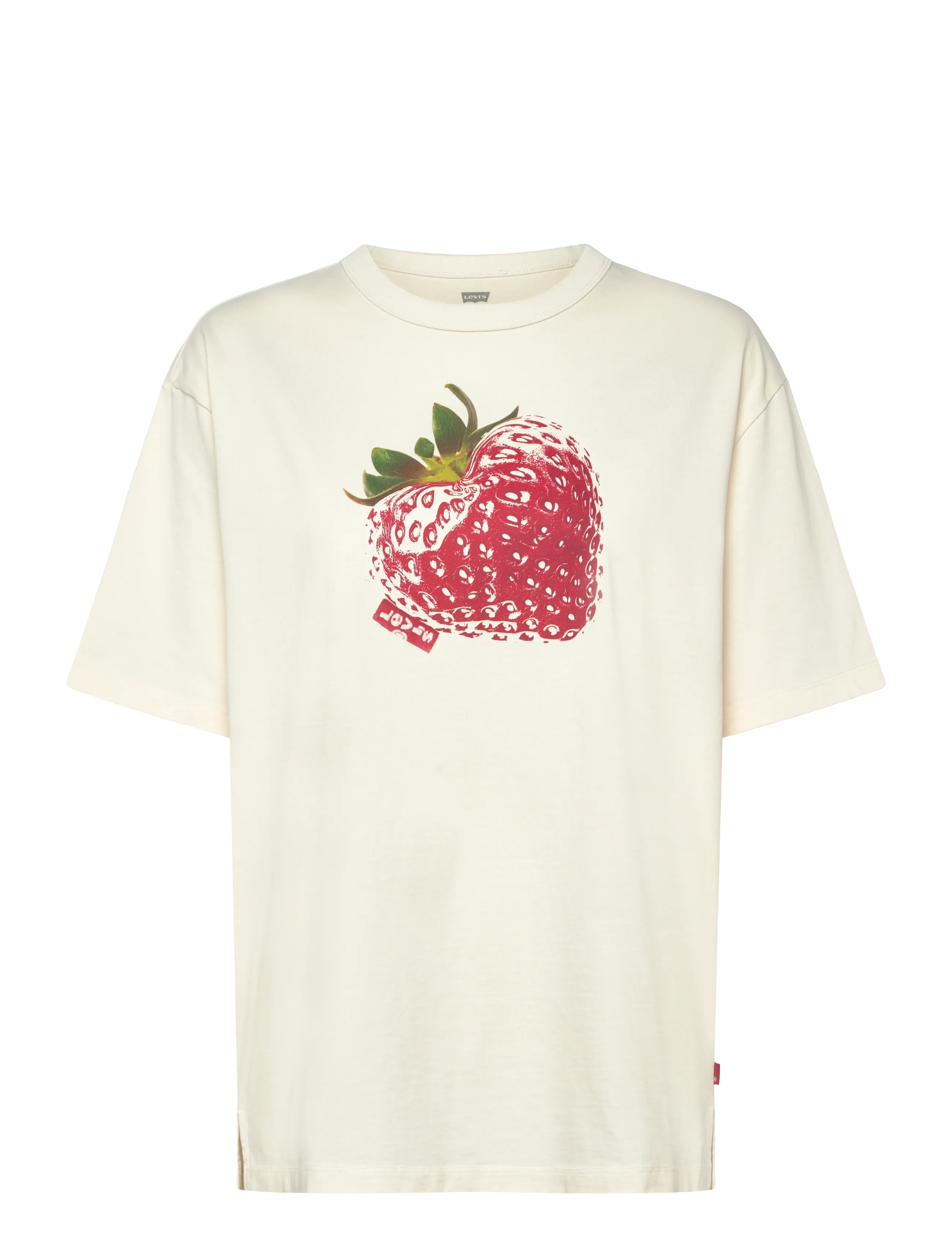 Levi's® GR TABOR TEE HEART STRAWBERRY - Kläder - NEUTRALS / cream