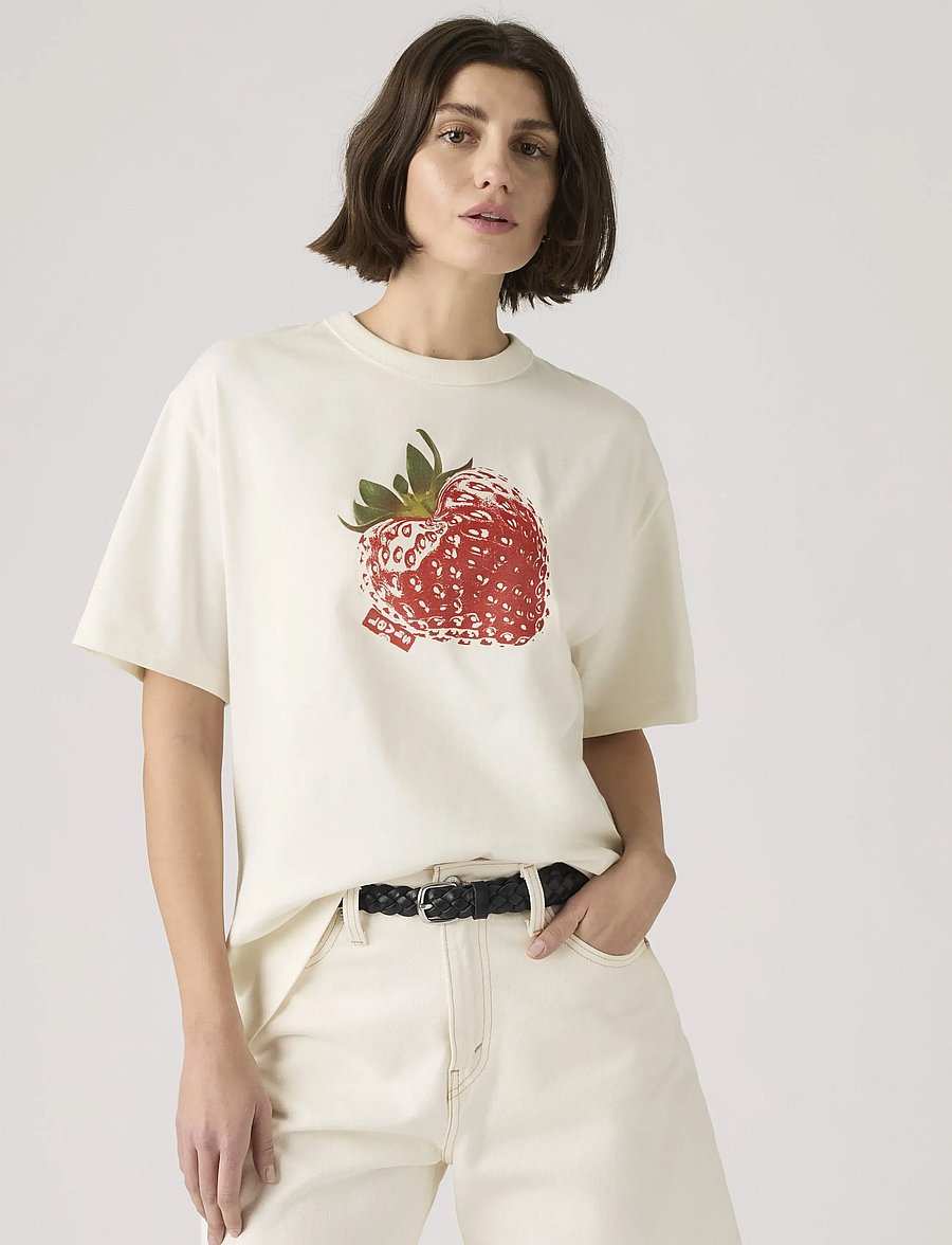 Levi's® - GR TABOR TEE HEART STRAWBERRY - t-shirts - neutrals - 0