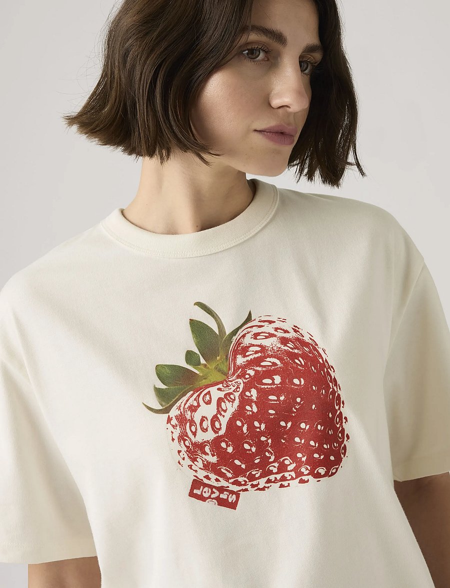 Levi's® - GR TABOR TEE HEART STRAWBERRY - t-shirts - neutrals - 4
