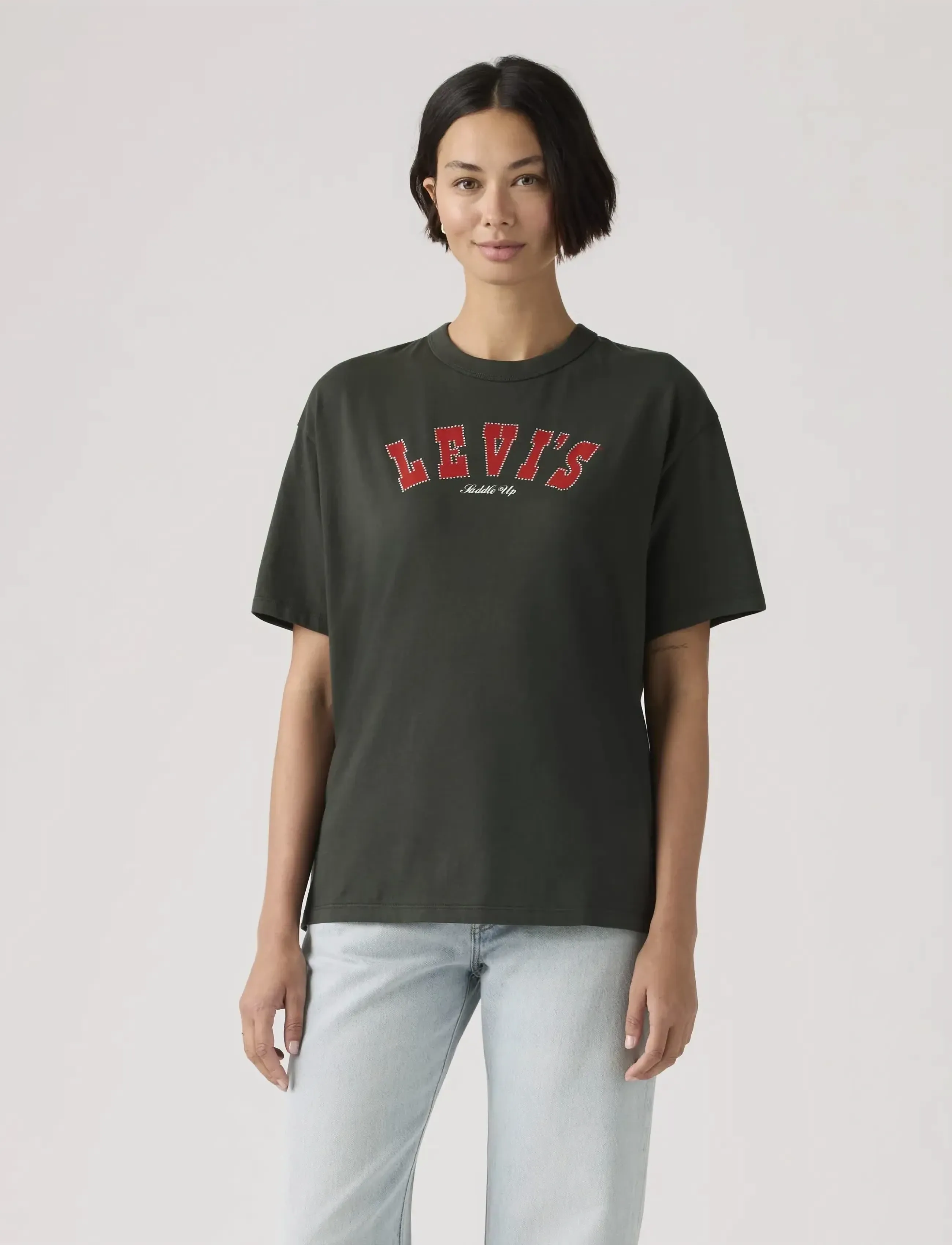 Levi's Gr Tabor Tee Rhinestone Archiv, XS, Black, T-Shirts & Toppe > Kortærmede, Dame