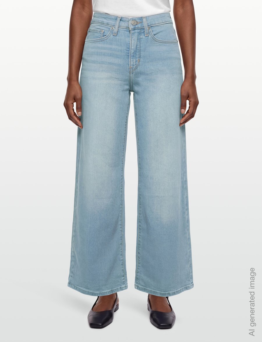 Levi's® - 318 SHAPING WIDE LEG TALL GLAS - vida jeans - light indigo - flat finis - 3