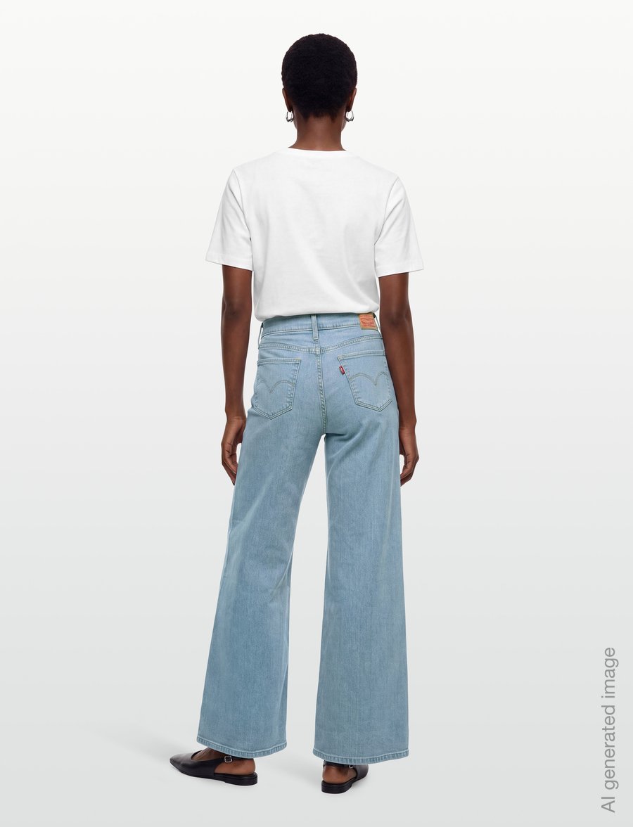 Levi's® - 318 SHAPING WIDE LEG TALL GLAS - vida jeans - light indigo - flat finis - 4