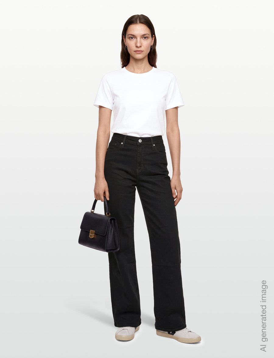Levi's® - 318 SHAPING WIDE LEG SOFT BLAC - hosen mit weitem bein - blacks - 0