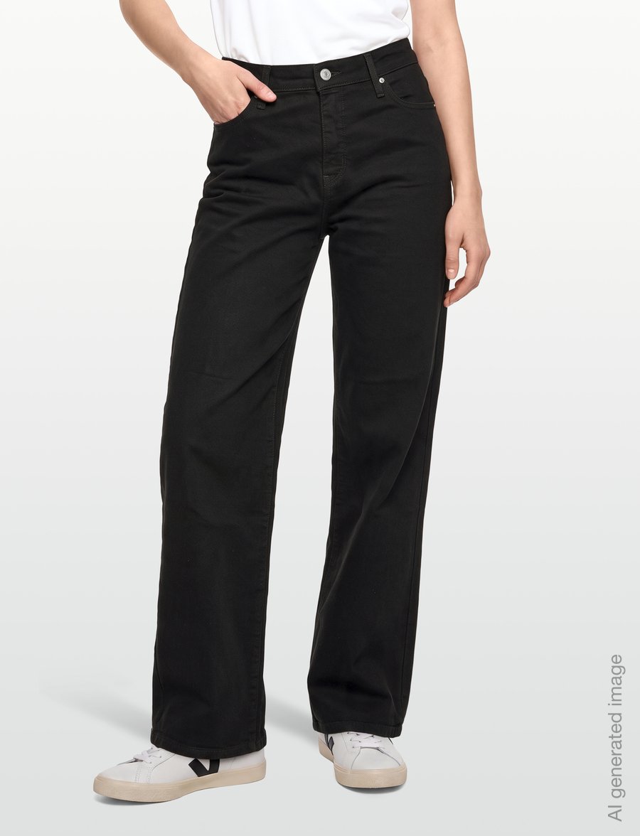 Levi's® - 318 SHAPING WIDE LEG SOFT BLAC - hosen mit weitem bein - blacks - 3
