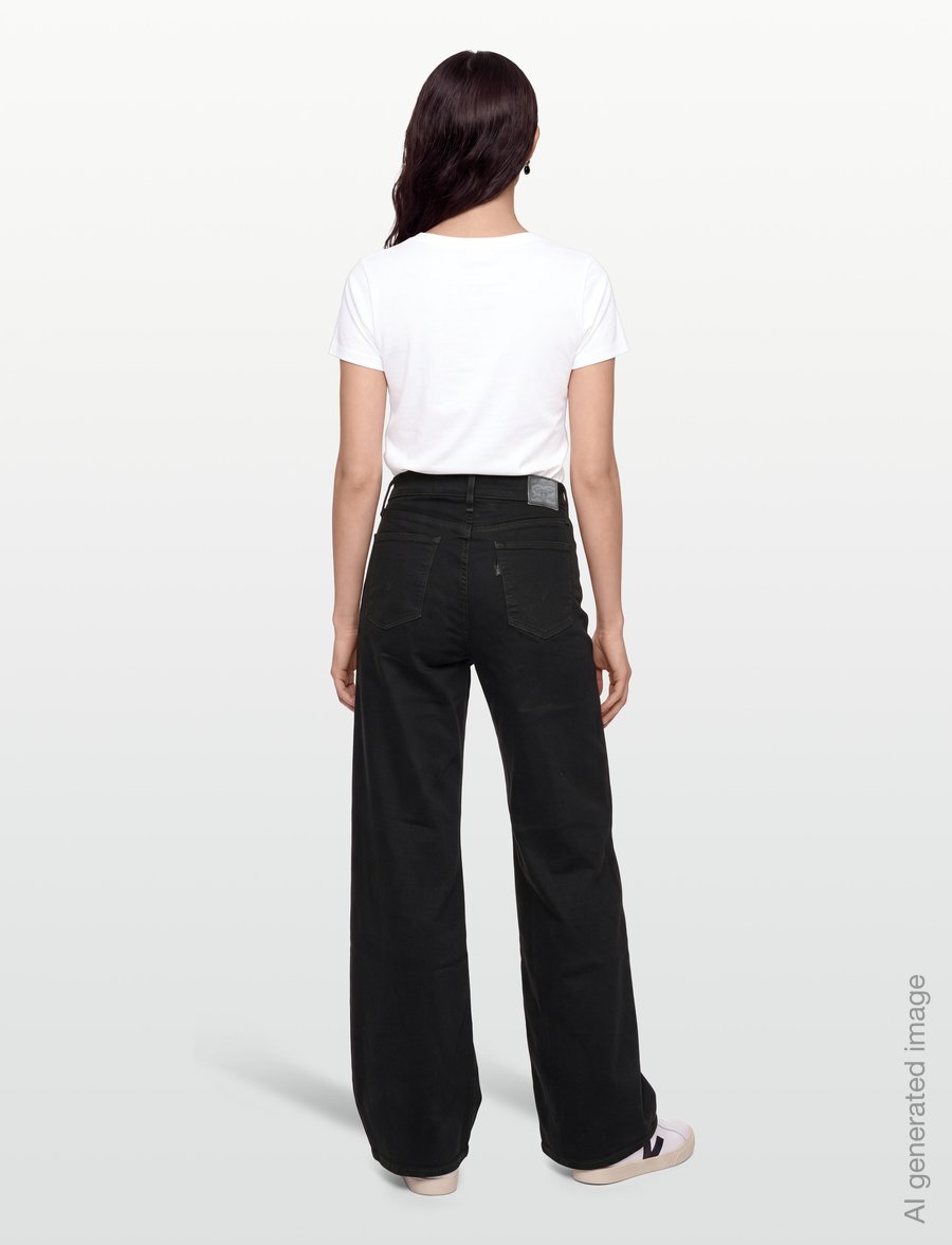 Levi's® - 318 SHAPING WIDE LEG SOFT BLAC - hosen mit weitem bein - blacks - 4