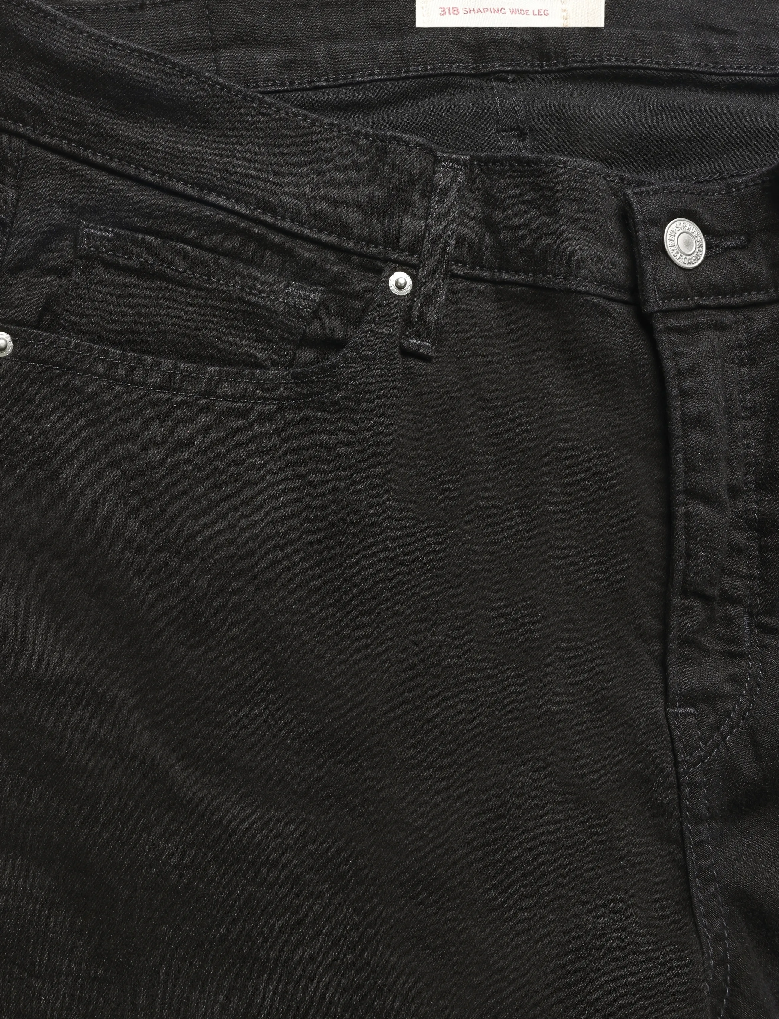 Levi's® - 318 SHAPING WIDE LEG SOFT BLAC - laia säärega teksad - blacks - 2