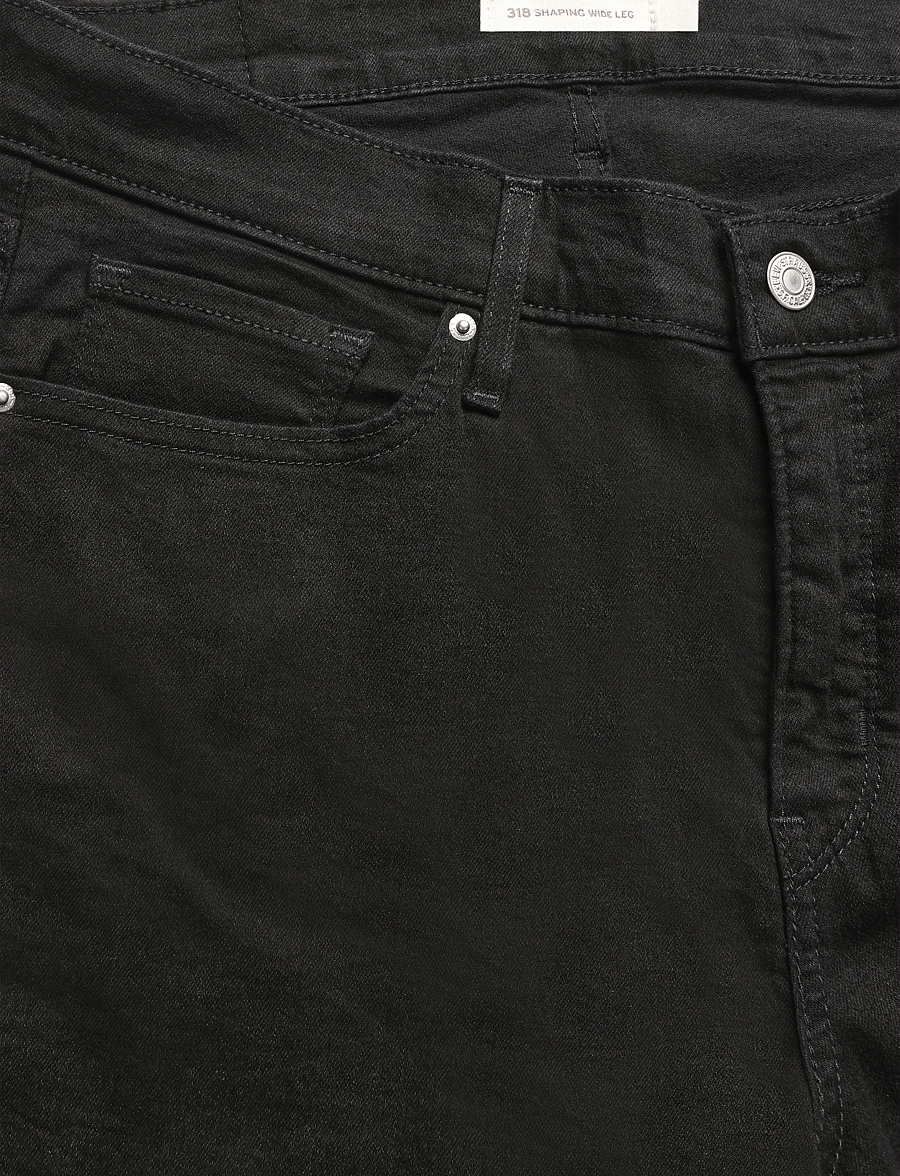 Levi's® - 318 SHAPING WIDE LEG SOFT BLAC - hosen mit weitem bein - blacks - 2