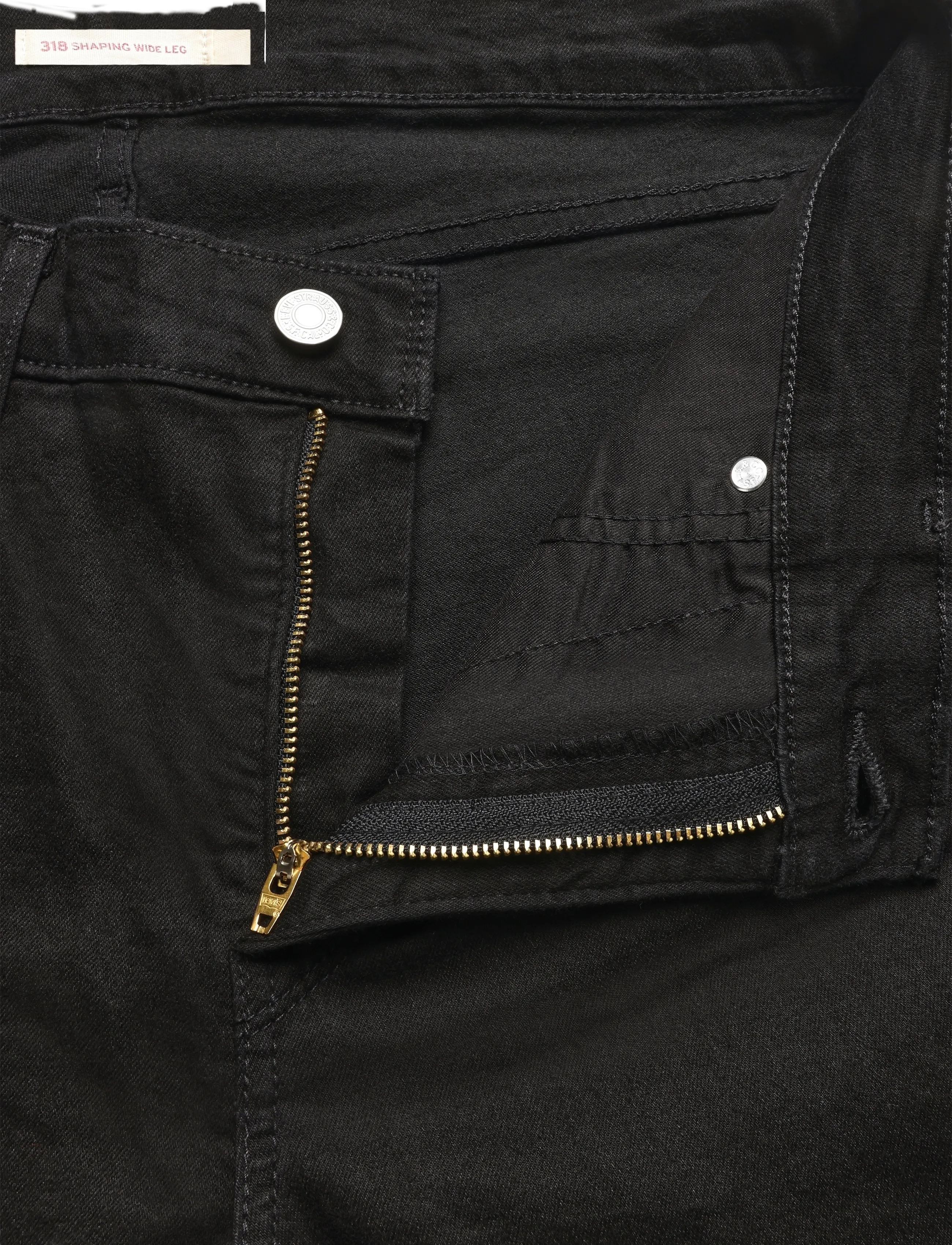 Levi's® - 318 SHAPING WIDE LEG SOFT BLAC - laia säärega teksad - blacks - 3