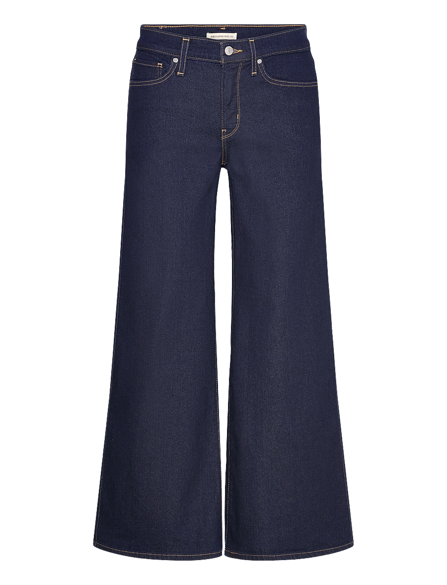 Levi's® - 318 SHAPING WIDE LEG DARKEST S - szerokie dżinsy - dark indigo - flat finish - 1