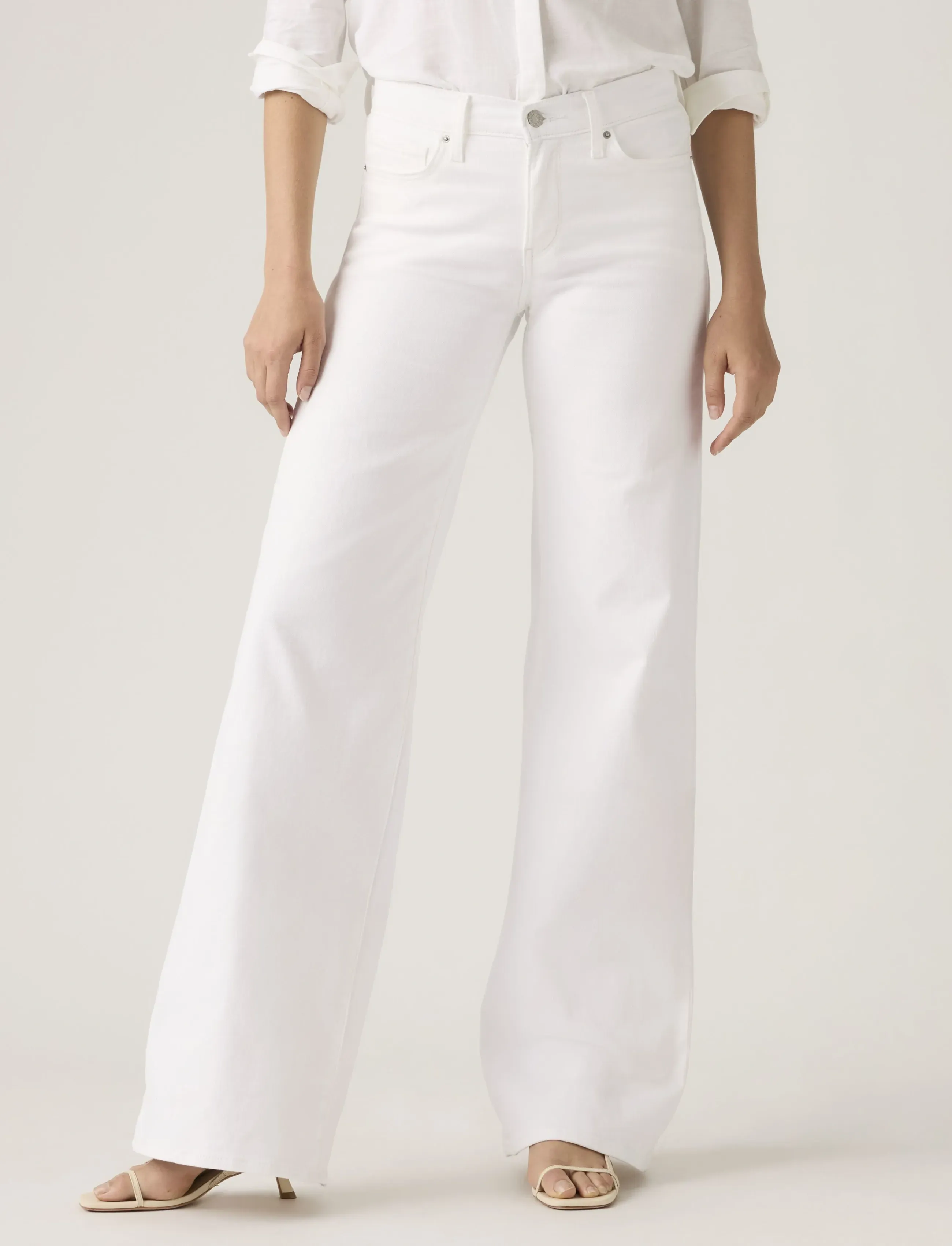 Levi's® - 318 SHAPING WIDE LEG SOFT CLEA - hosen mit weitem bein - neutrals - 5
