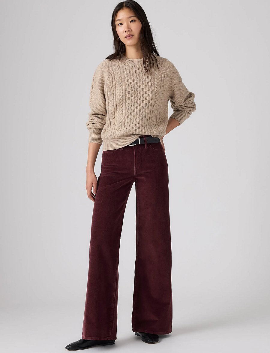 Levi's® - 318 SHAPING WIDE LEG SASSAFRAS - velvetpüksid - browns - 0