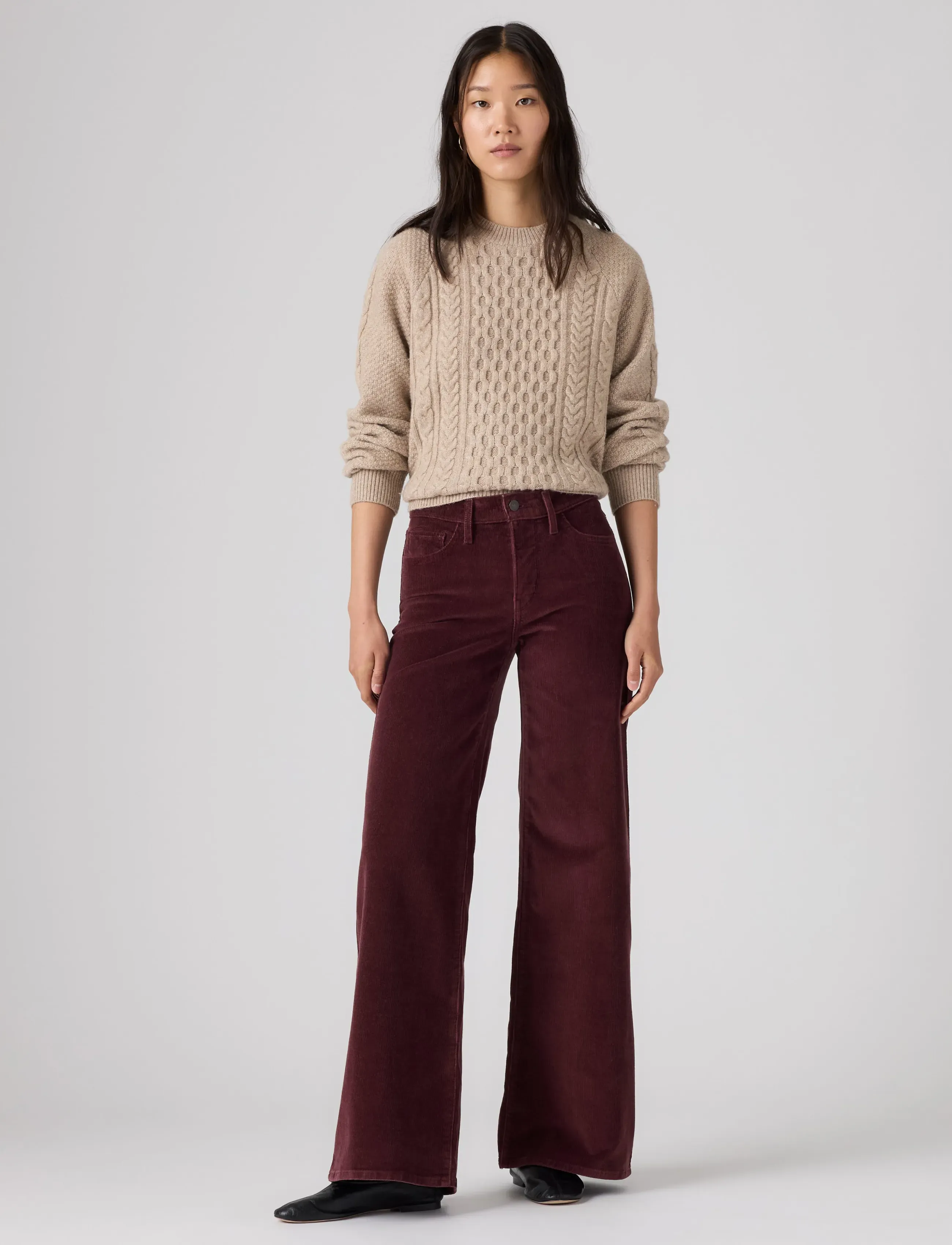 Levi's® - 318 SHAPING WIDE LEG SASSAFRAS - velvetpüksid - browns - 3