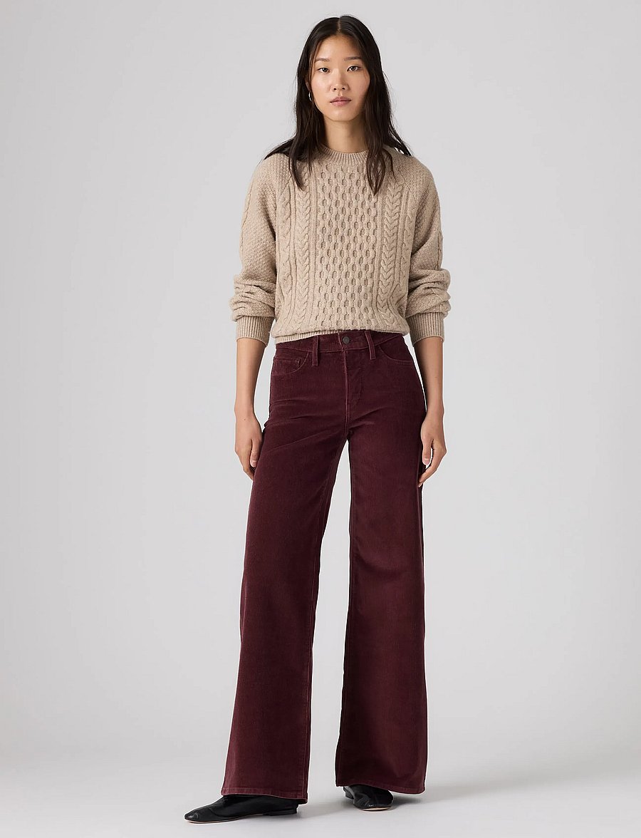 Levi's® - 318 SHAPING WIDE LEG SASSAFRAS - velvetpüksid - browns - 3