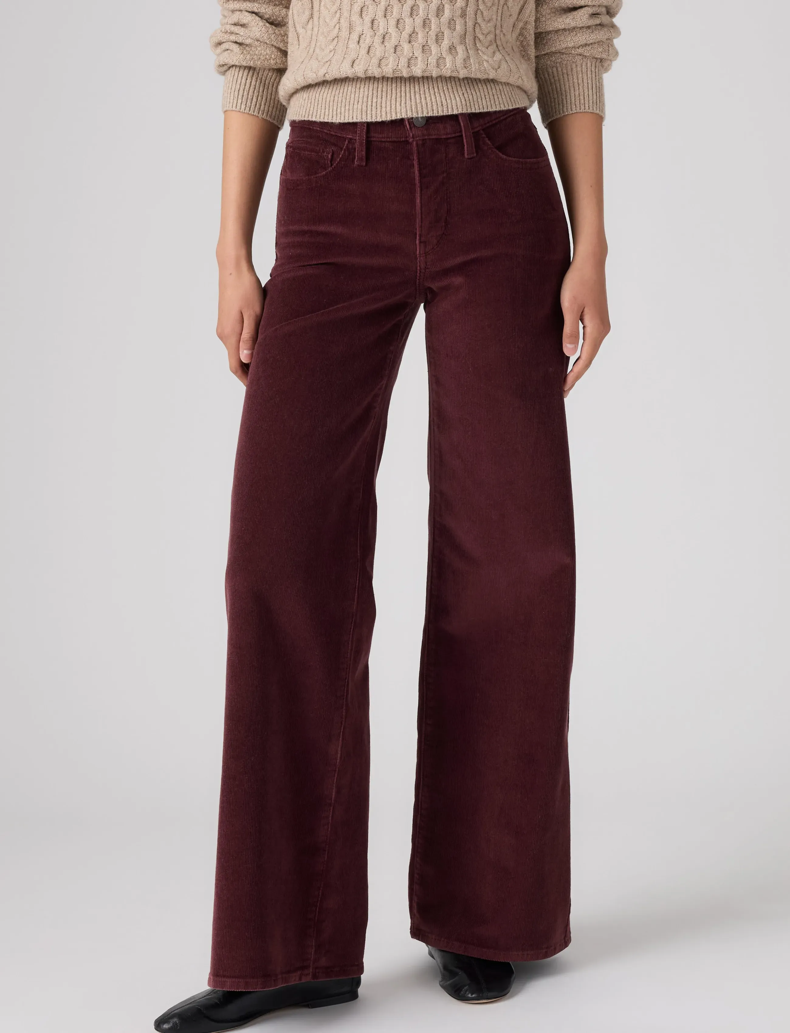 Levi's® - 318 SHAPING WIDE LEG SASSAFRAS - velvetpüksid - browns - 5