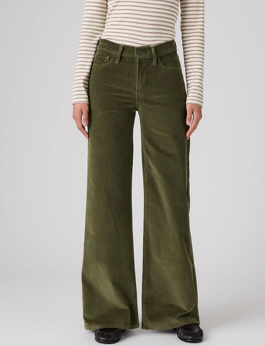 Levi's® - 318 SHAPING WIDE LEG OLIVE NIG - cordhosen - greens - 5
