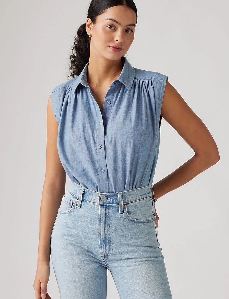Levi's® - GRACEN COMM SL BLOUSE MED INDIGO - FLAT FINISH - Ærmeløse bluser - med indigo - flat finish - 0