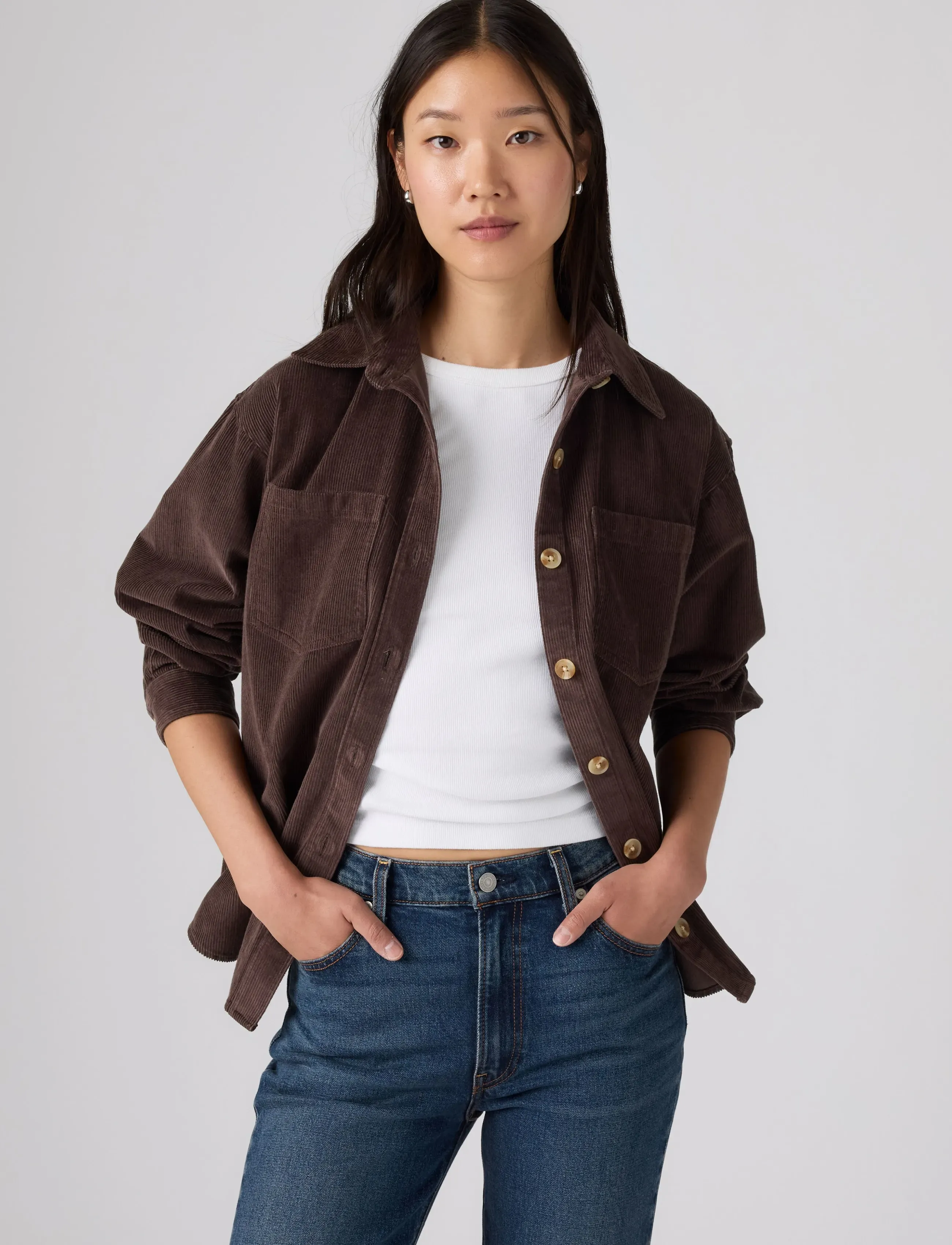 Levi's® - IRIS OVERSHIRT JAVA - overshirts - browns - 0