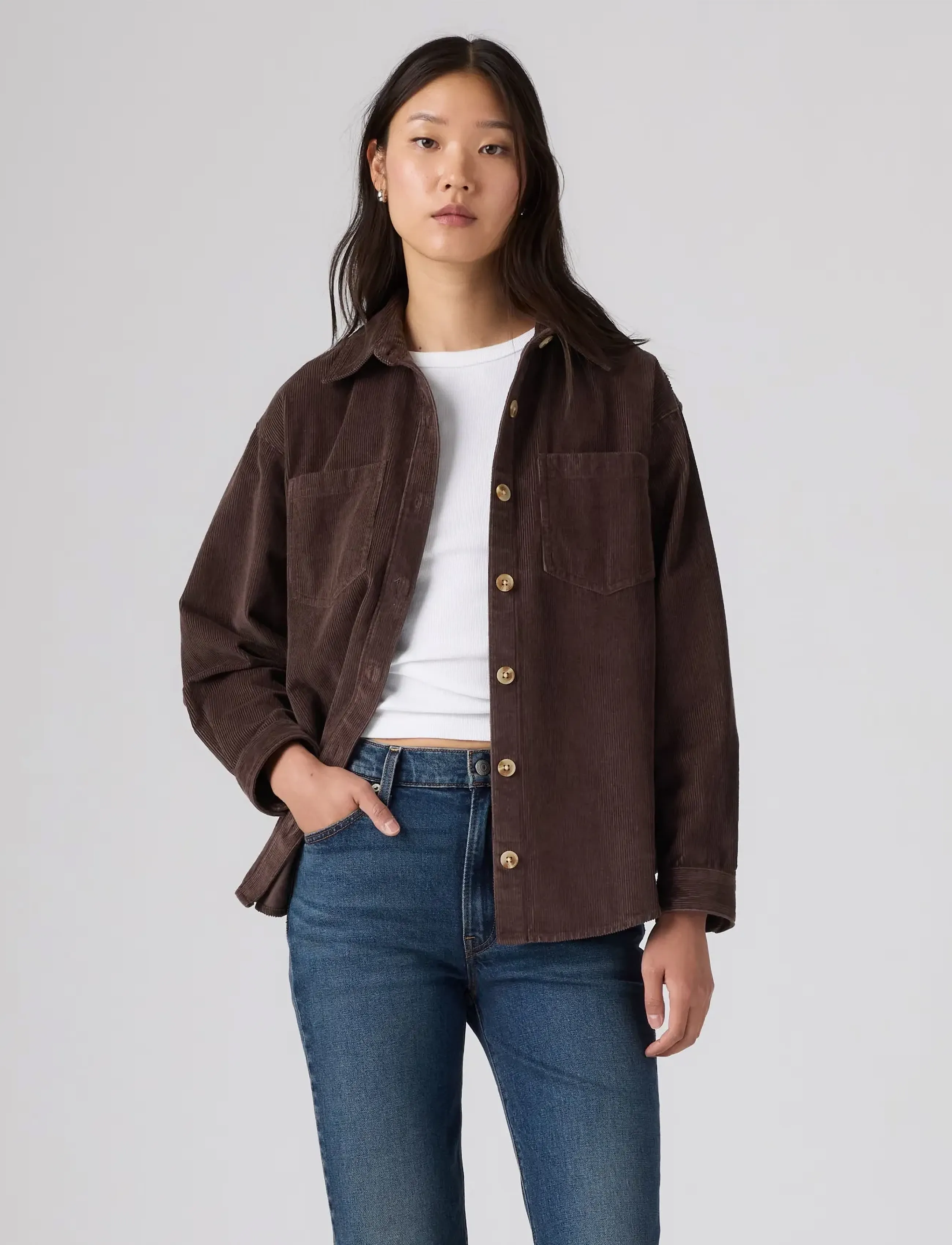 Levi's® - IRIS OVERSHIRT JAVA - overshirts - browns - 3