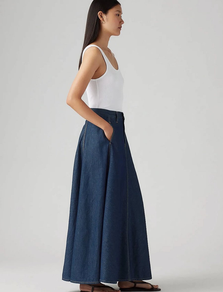 Levi's® - XL SKIRT SQUARE CIRCLE - jeansröcke - dark indigo - flat finish1 - 3