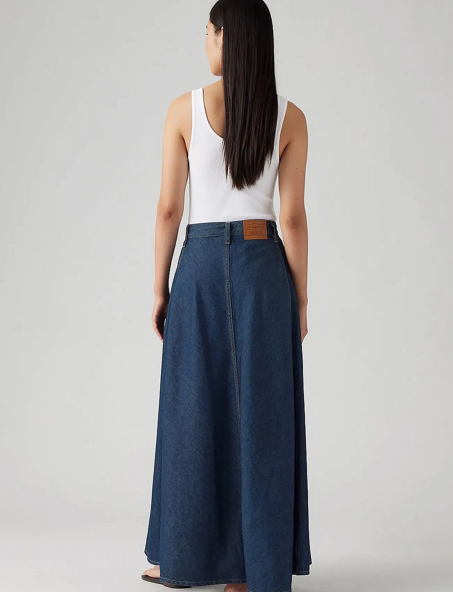 Levi's® - XL SKIRT SQUARE CIRCLE - jeansröcke - dark indigo - flat finish1 - 4