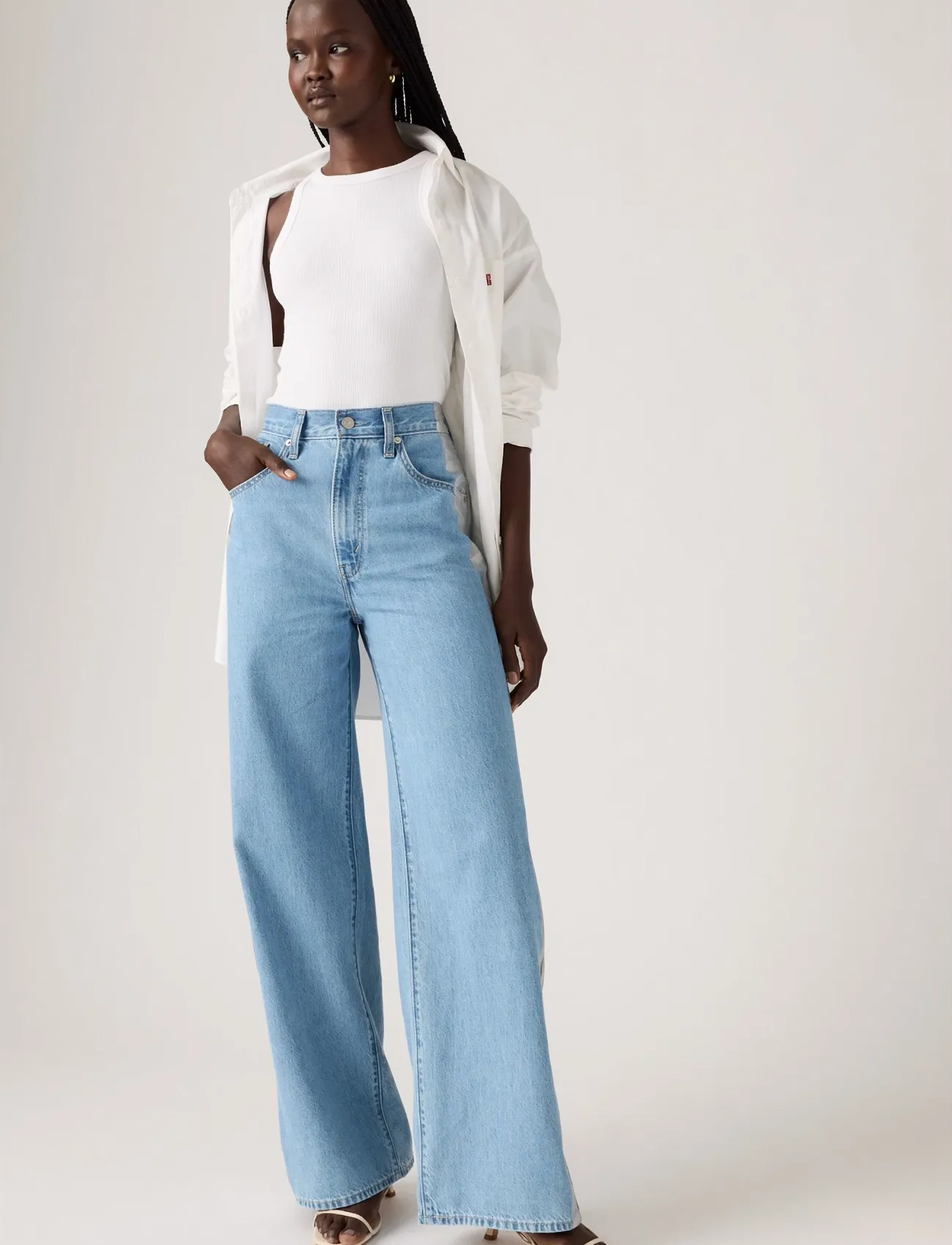 Levi's® CINCH BAGGY RAIN OR SHINE - Riided - MED INDIGO - WORN IN / blue