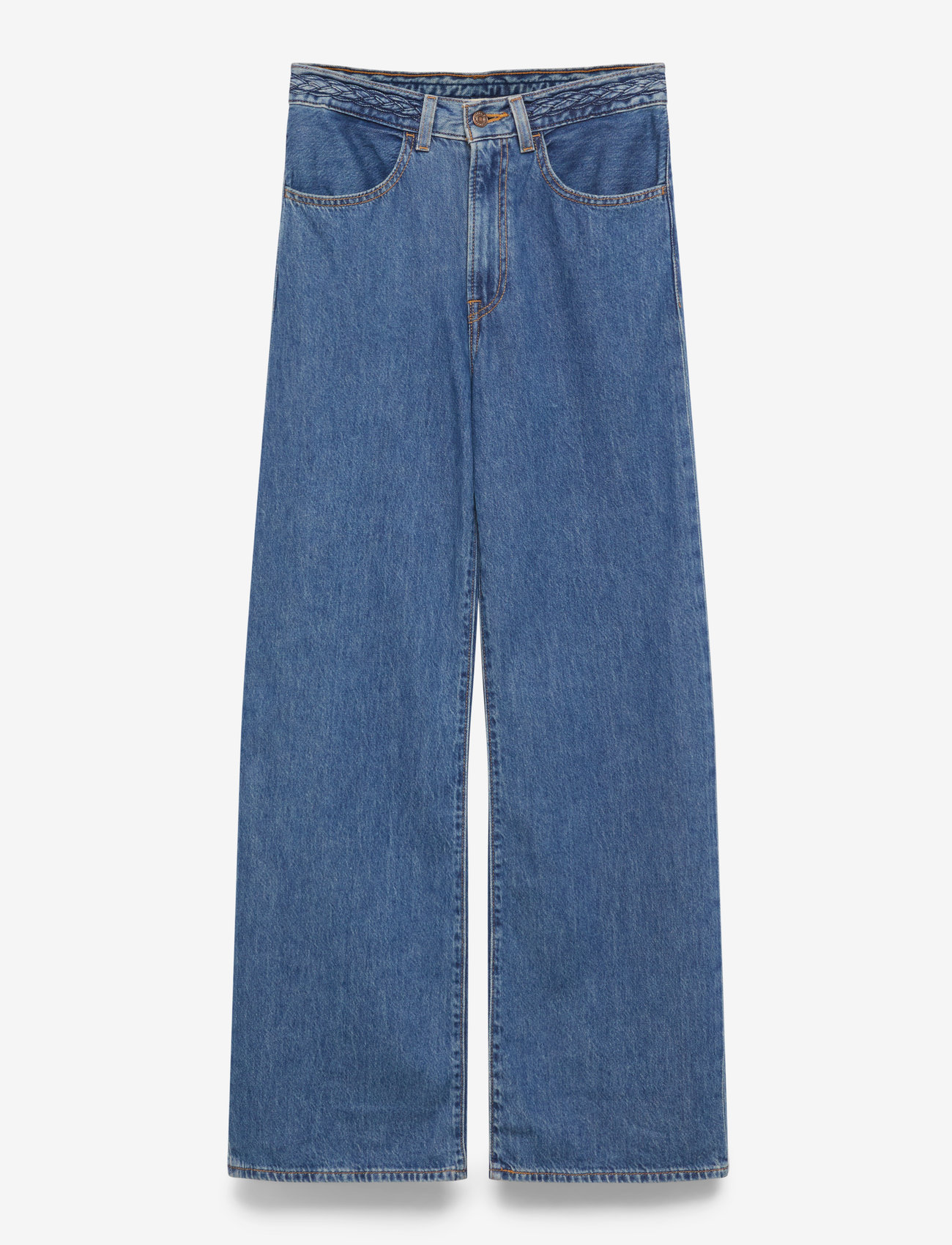 Levi's® - RIBCAGE WL BRAIDED BIG YIKES - leveälahkeiset farkut - dark indigo - worn in - 2