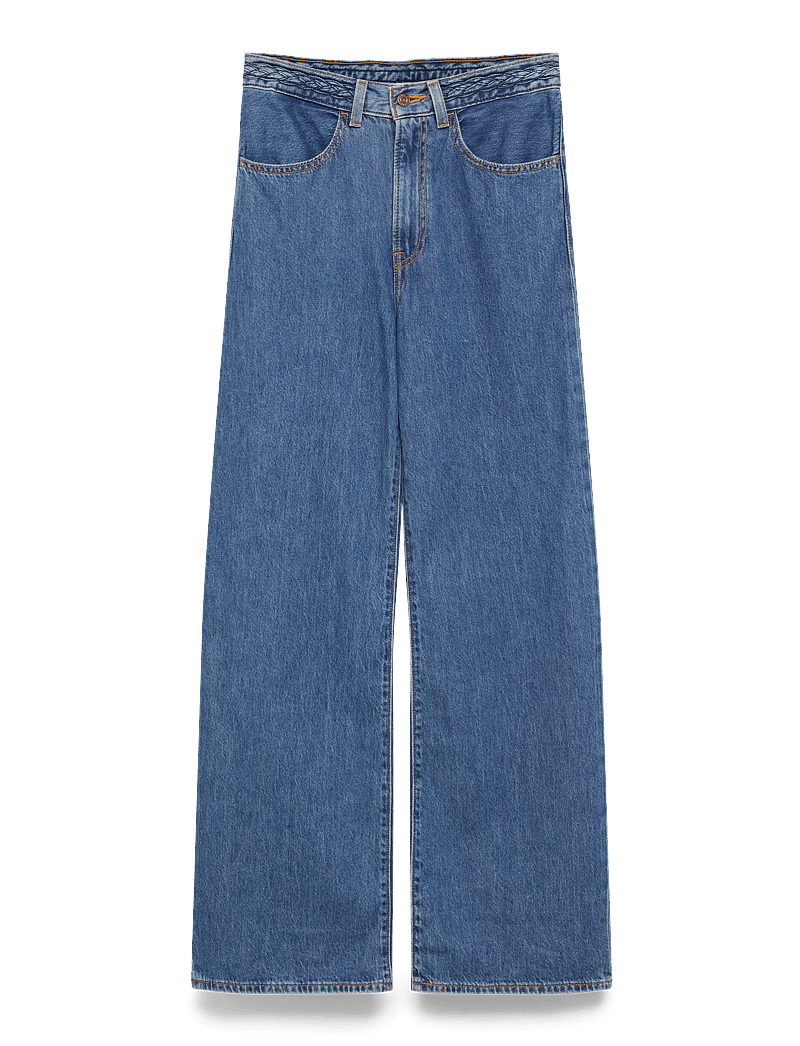 Levi's® - RIBCAGE WL BRAIDED BIG YIKES - brede jeans - dark indigo - worn in - 2