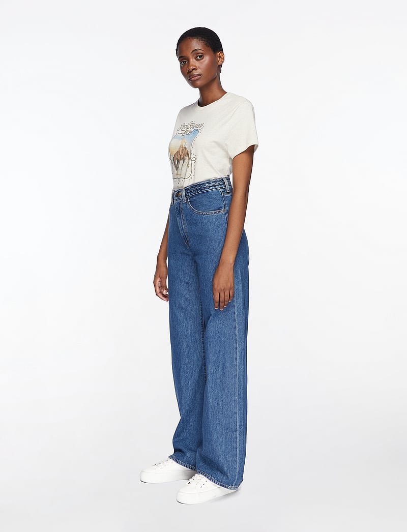 Levi's® - RIBCAGE WL BRAIDED BIG YIKES - brede jeans - dark indigo - worn in - 4