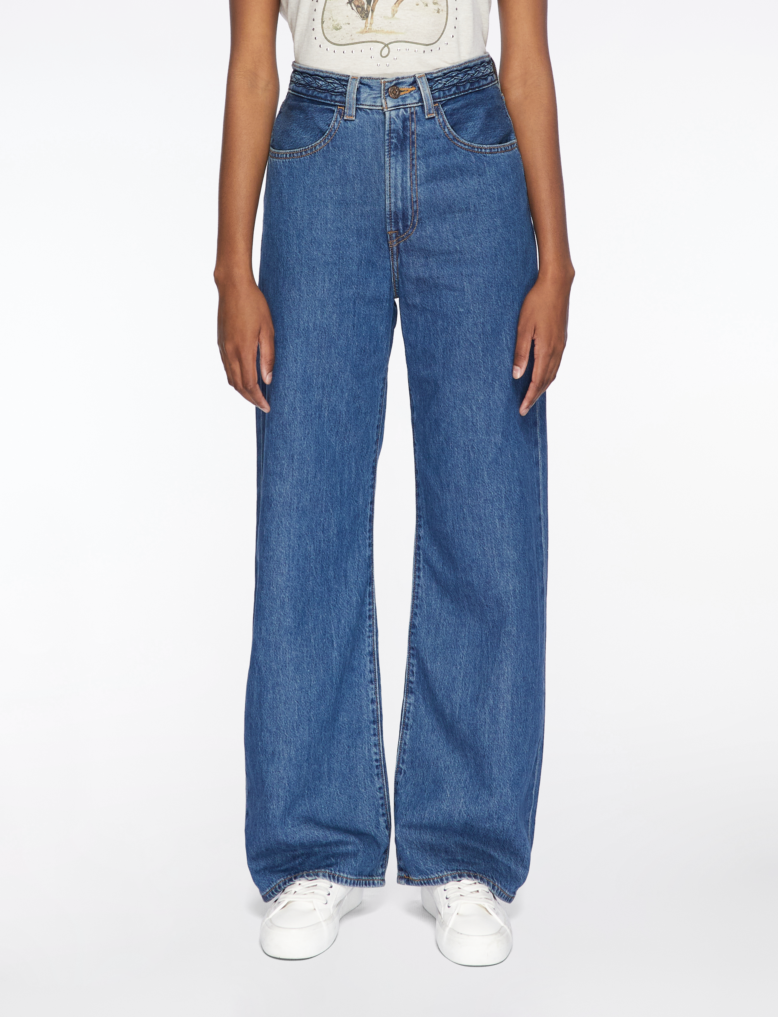Levi's® RIBCAGE WL BRAIDED BIG YIKES - Transitional Layering - DARK INDIGO - WORN IN / blue