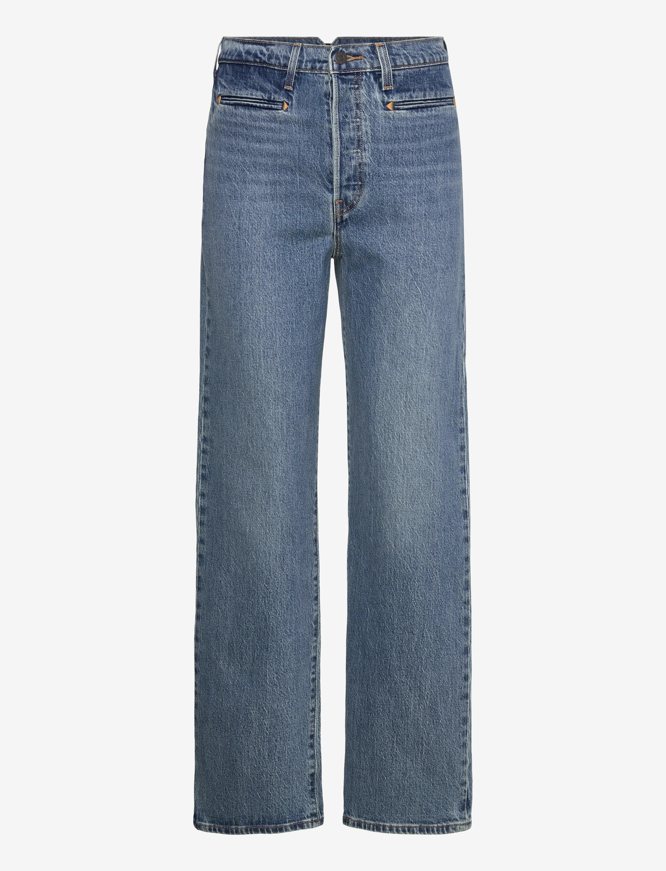 Levi's® - RIBCAGE FL WESTERN BOWS AND AR - straight jeans - med indigo - worn in - 1