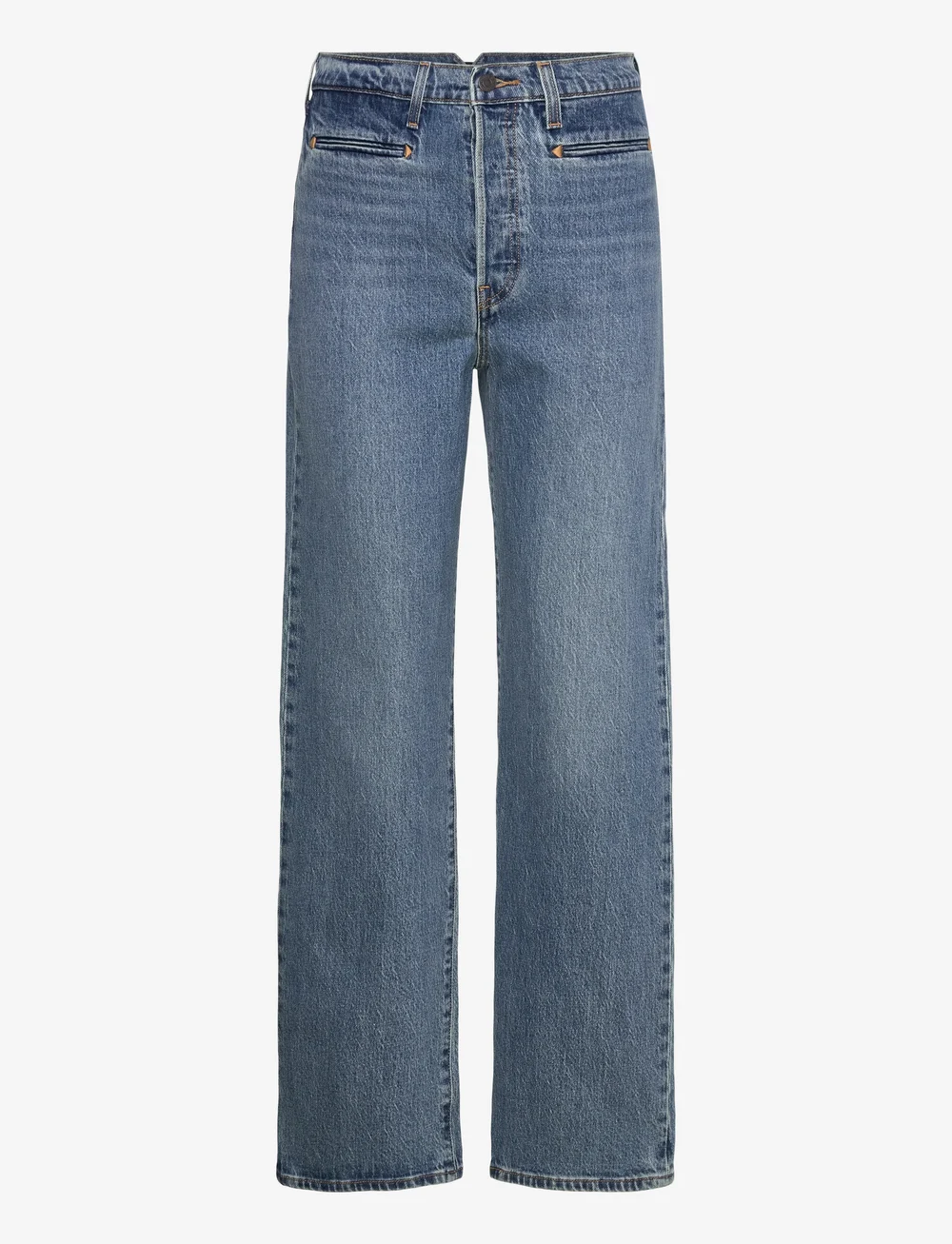 Levi's® - RIBCAGE FL WESTERN BOWS AND AR - straight jeans - med indigo - worn in - 1