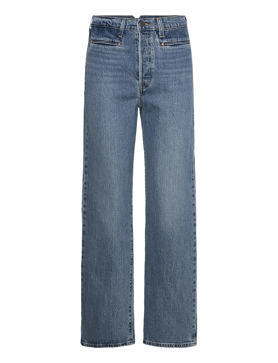 Levi's® - RIBCAGE FL WESTERN BOWS AND AR - straight jeans - med indigo - worn in - 1
