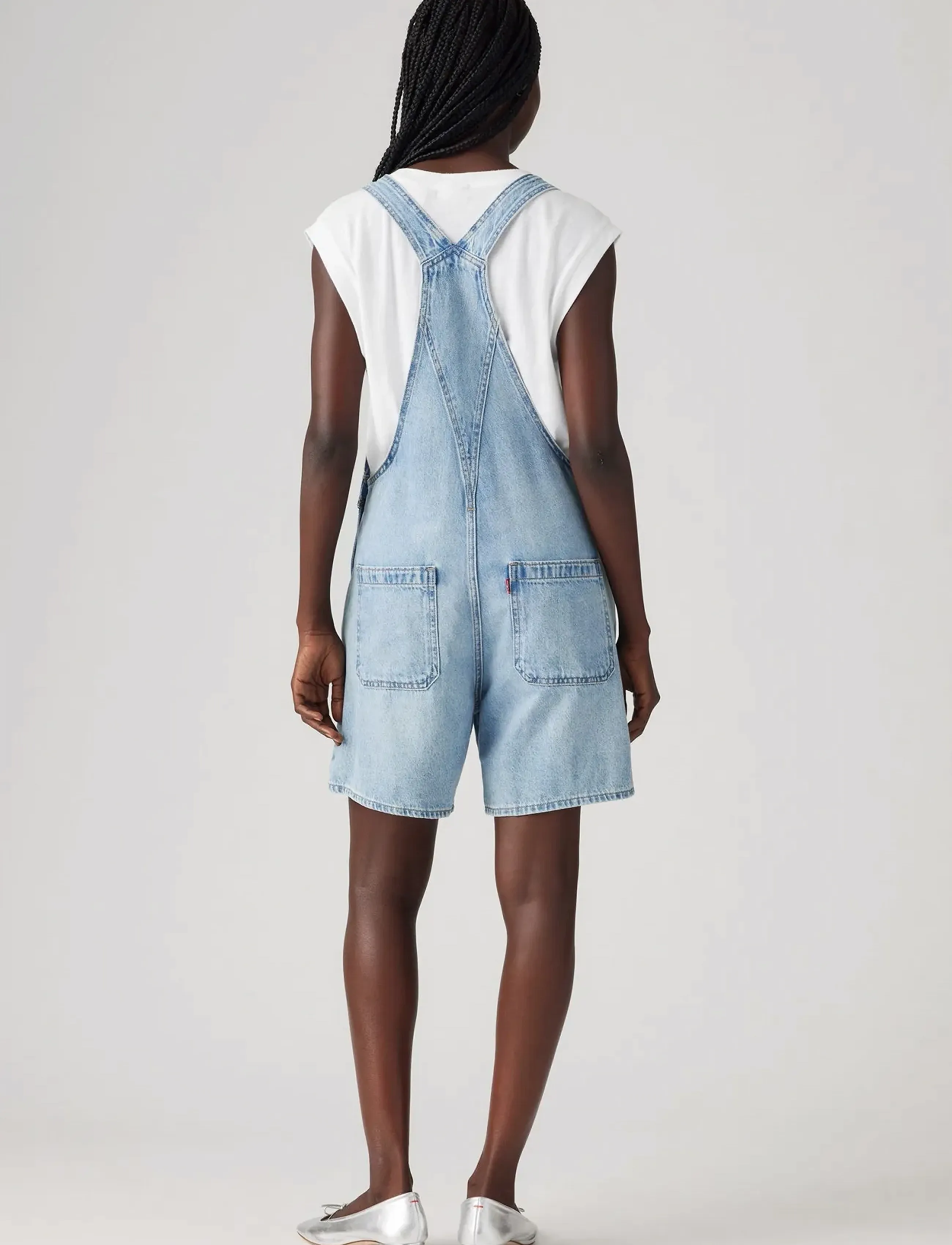 Levi's® - UTILITY SHORTALL SUMMER JOB - buksedragter - light indigo - flat finis - 4