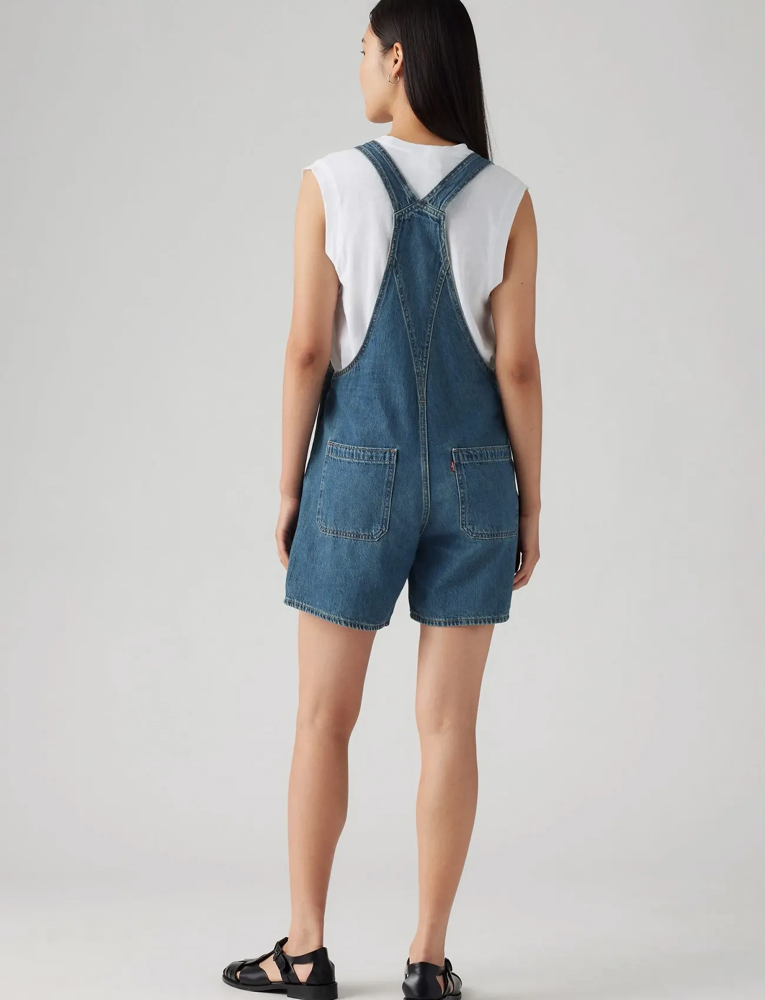 Levi's® - UTILITY SHORTALL ANNIVERSARY P - kombinezony - dark indigo - worn in - 4