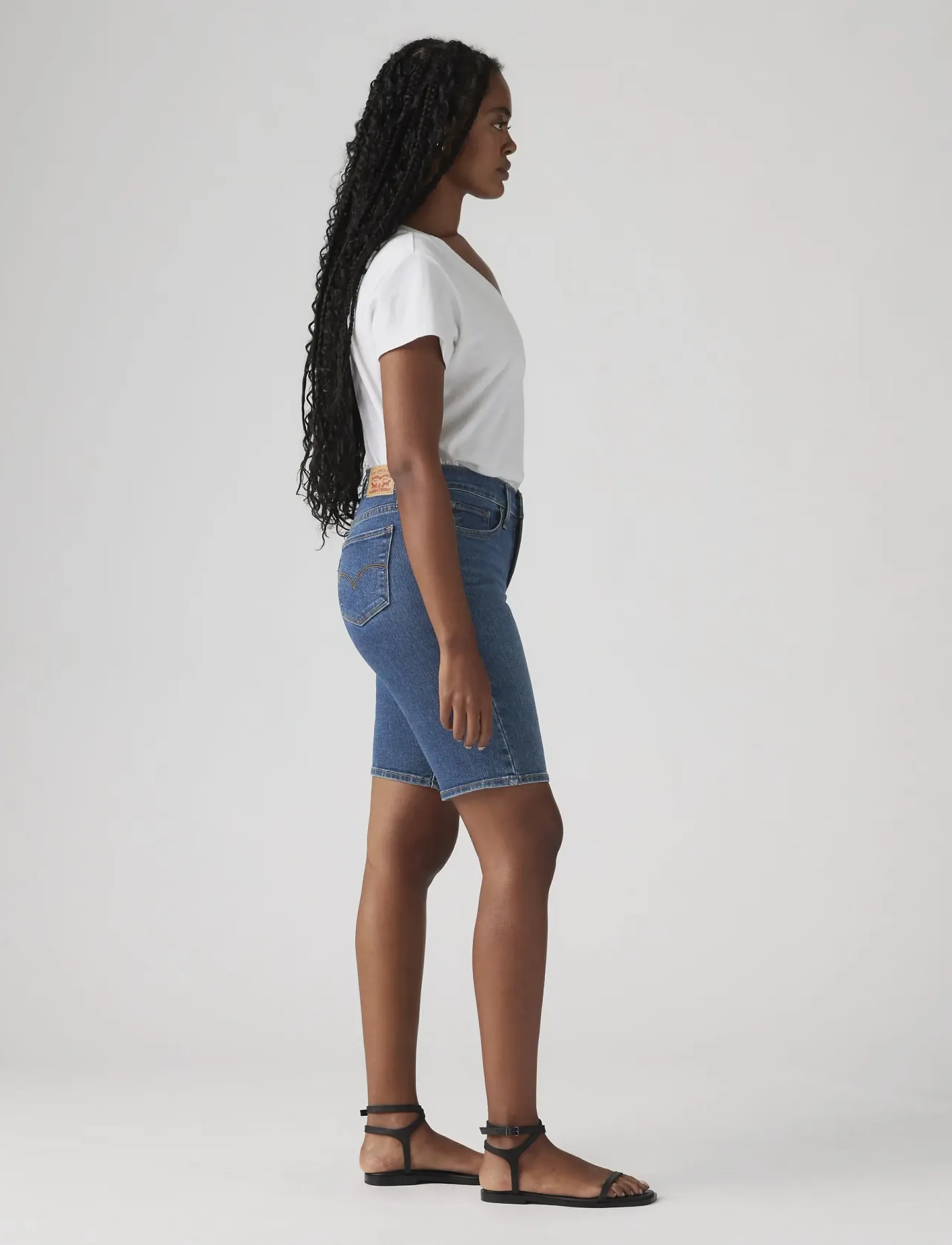 Levi's® - SHAPING BERMUDA CLEVER GIRL SH - jorty - dark indigo - worn in - 3