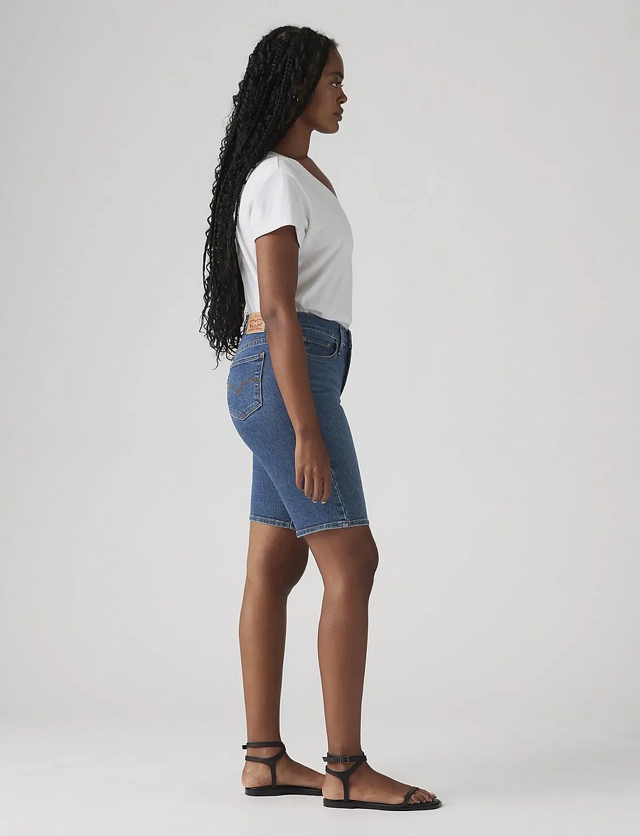 Levi's® - SHAPING BERMUDA CLEVER GIRL SH - lühikesed teksapüksid - dark indigo - worn in - 3