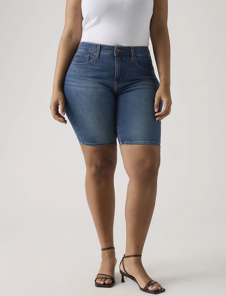Levi's® - SHAPING BERMUDA CLEVER GIRL SH - lühikesed teksapüksid - dark indigo - worn in - 5