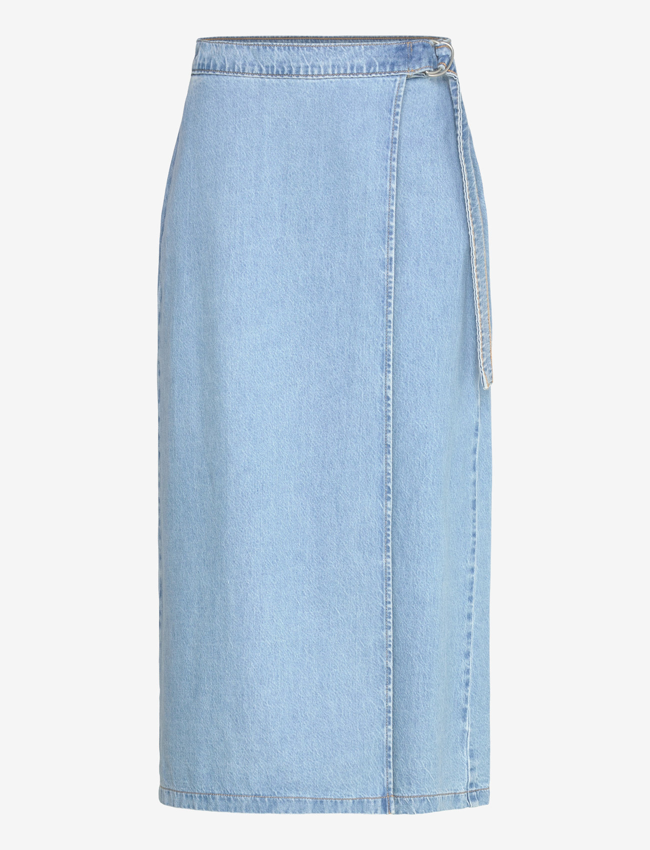 Levi's® - COLUMN WRAP SKIRT WRAPPED IN B - midi nederdele - light indigo - worn in - 1