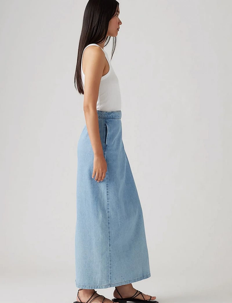 Levi's® - COLUMN WRAP SKIRT WRAPPED IN B - midi-röcke - light indigo - worn in - 3