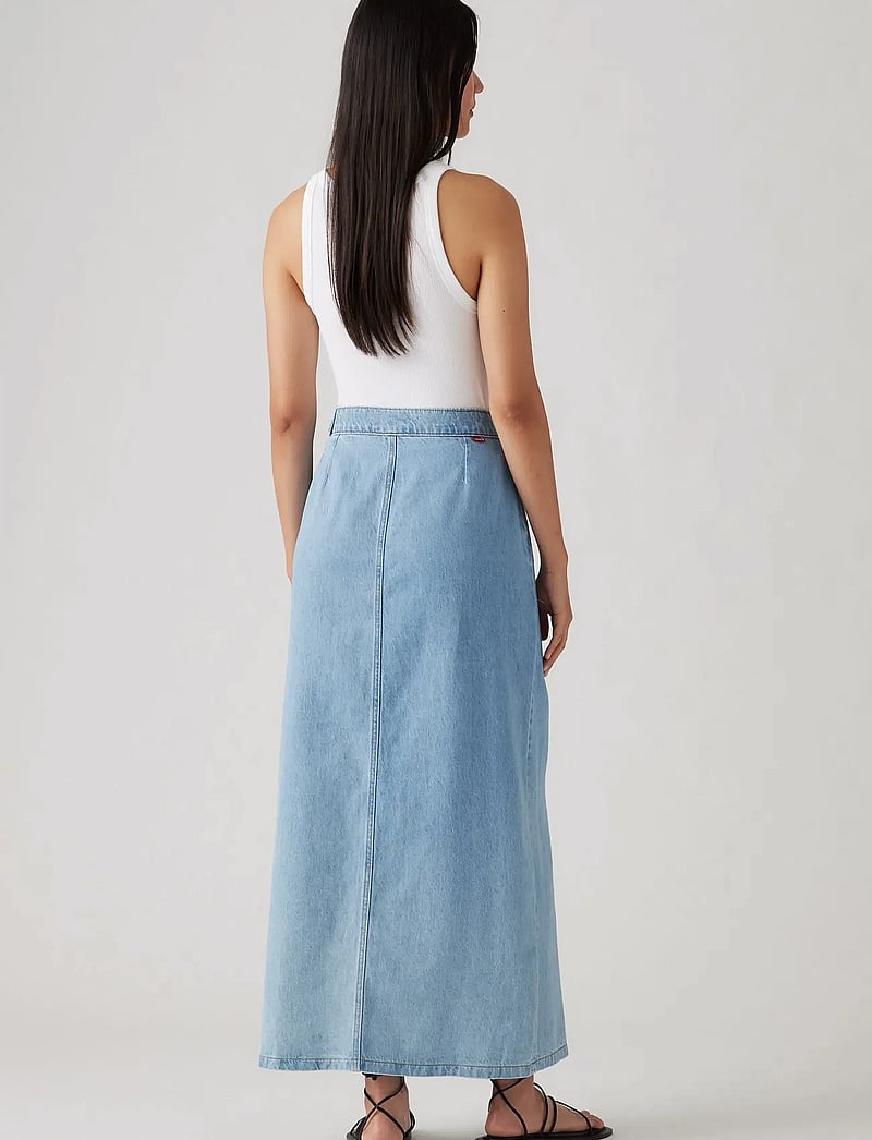 Levi's® - COLUMN WRAP SKIRT WRAPPED IN B - midi-röcke - light indigo - worn in - 4