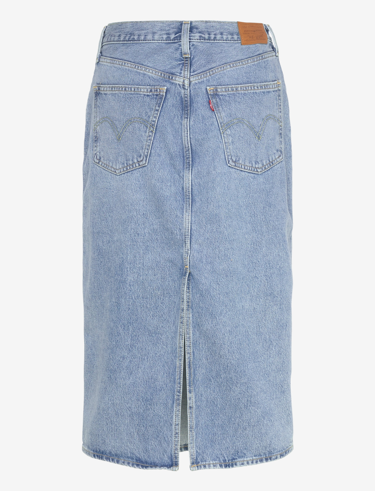 Levi's® - HR BACK SLIT SKIRT RIVETING CL - jeansröcke - light indigo - worn in - 2