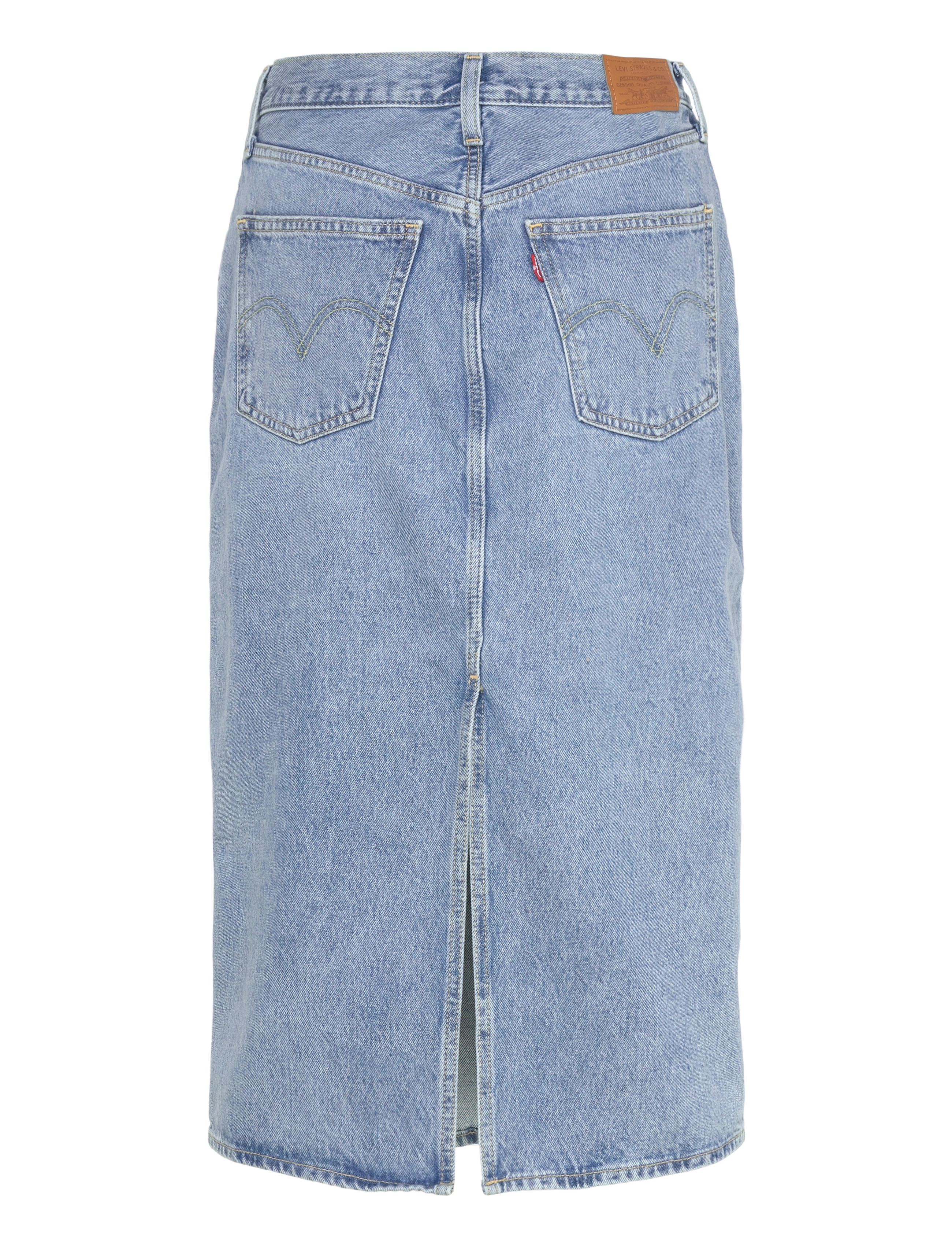 Levi's® - HR BACK SLIT SKIRT RIVETING CL - denimnederdele - light indigo - worn in - 2