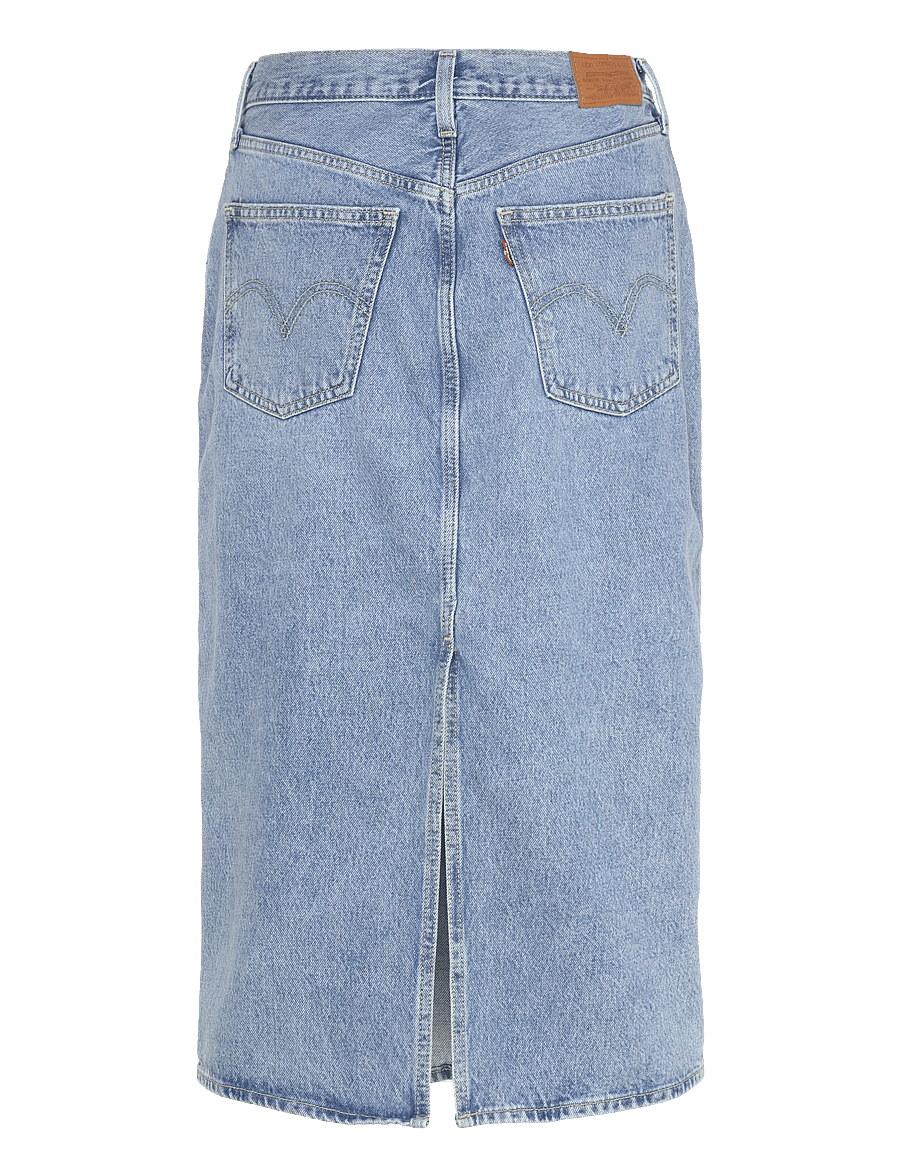 Levi's® - HR BACK SLIT SKIRT RIVETING CL - teksaseelikud - light indigo - worn in - 2