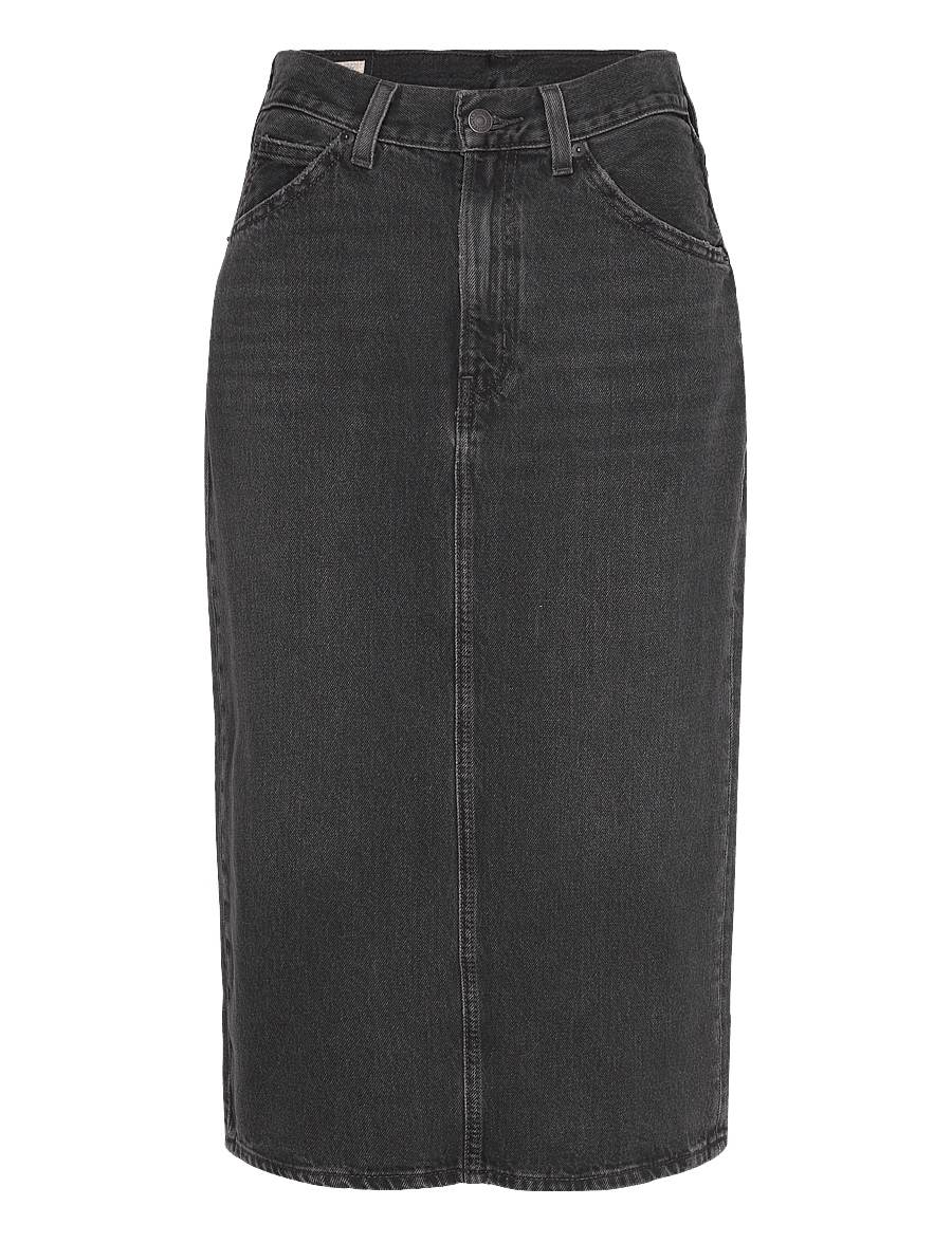 Levi's® - HR BACK SLIT SKIRT WANDERING S - jeansröcke - blacks - 1