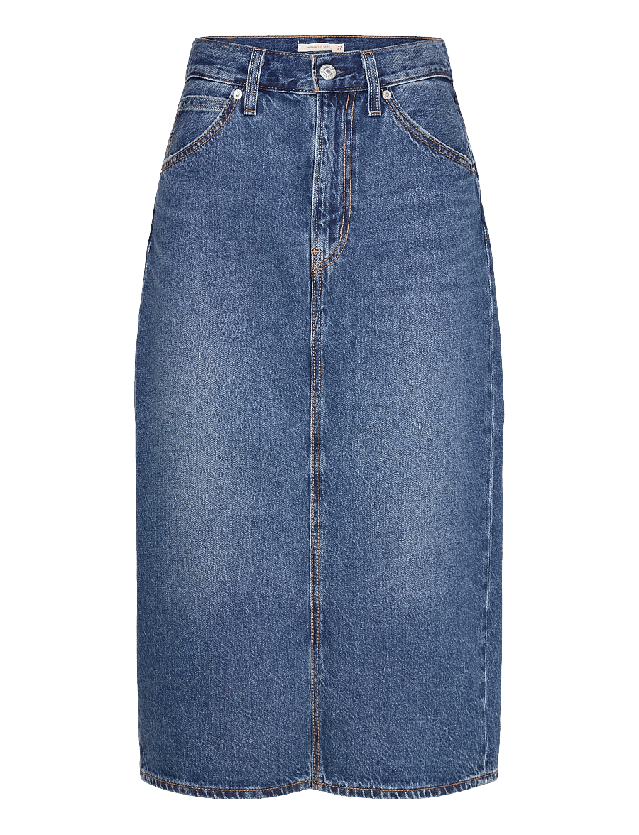 Levi's® - HR BACK SLIT SKIRT REVIEW TIME - teksaseelikud - med indigo - worn in - 1