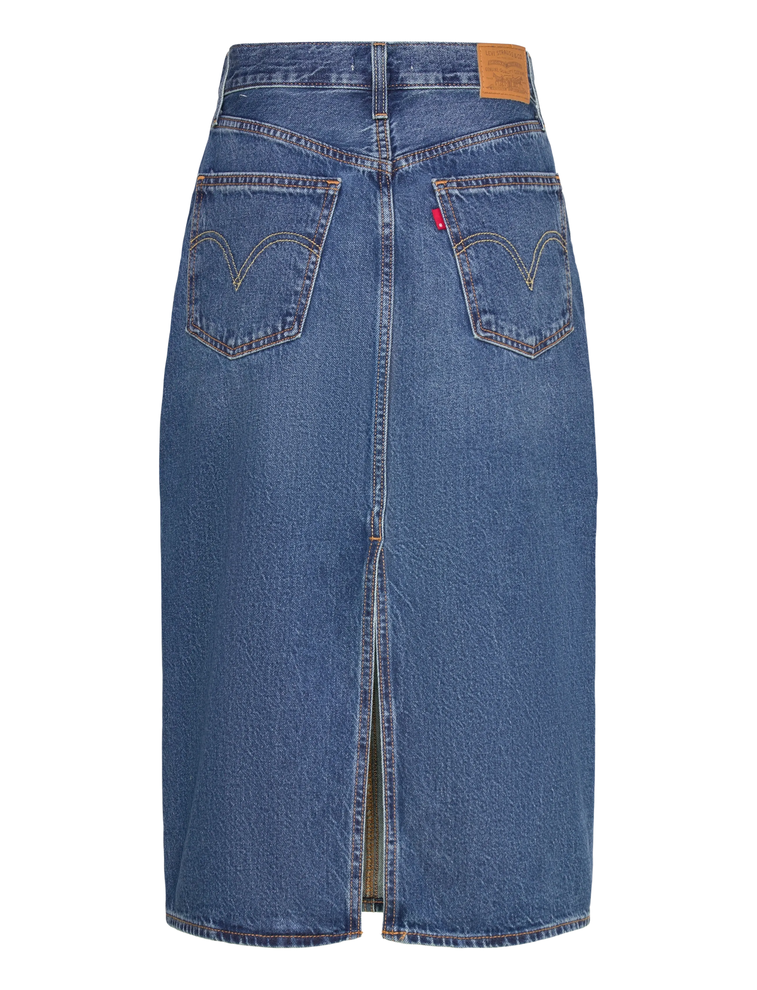 Levi's® - HR BACK SLIT SKIRT REVIEW TIME - gallapils - med indigo - worn in - 2