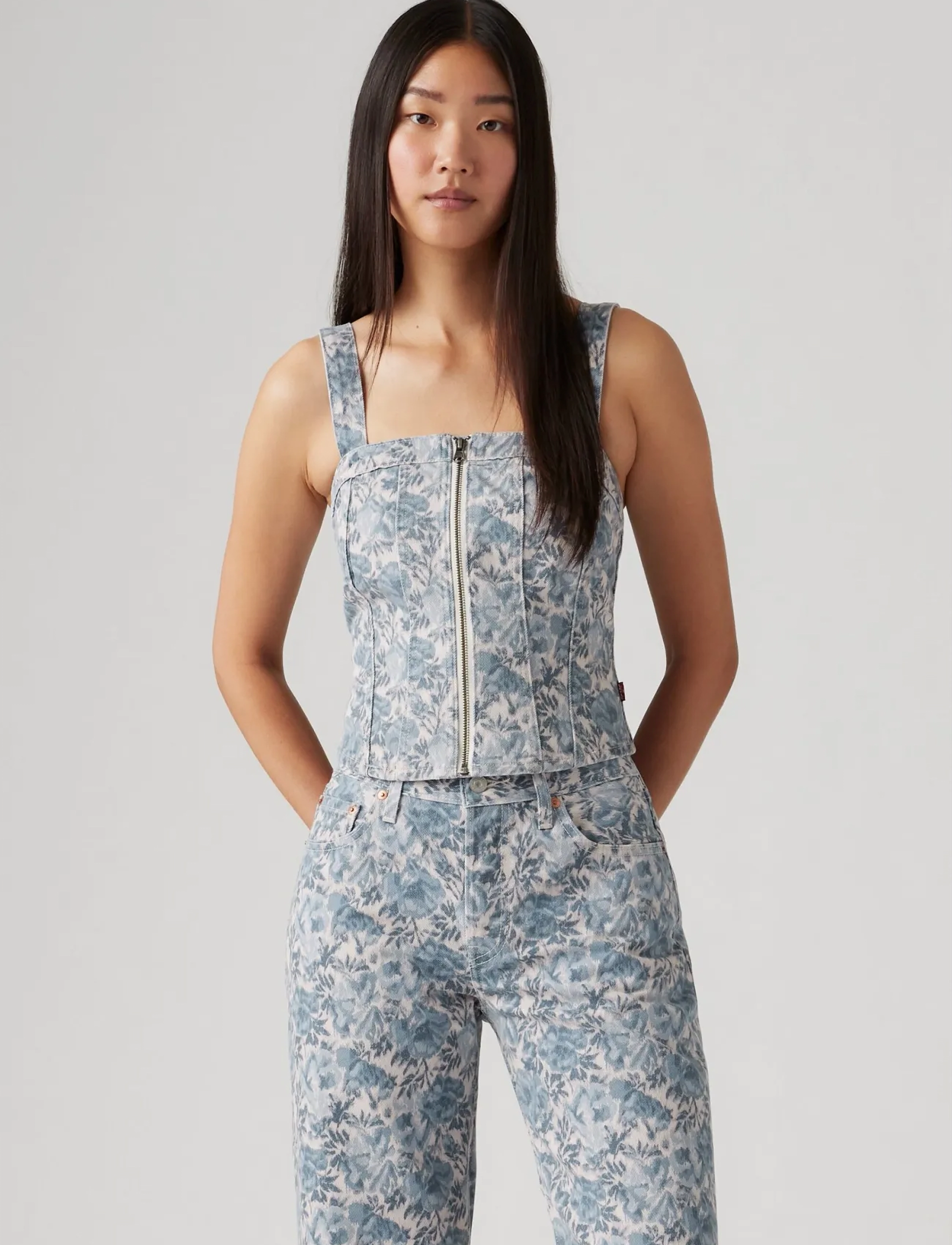 Levi's® - SCULPTED BUSTIER OPHELIA FLORA - med indigo - worn in - 4
